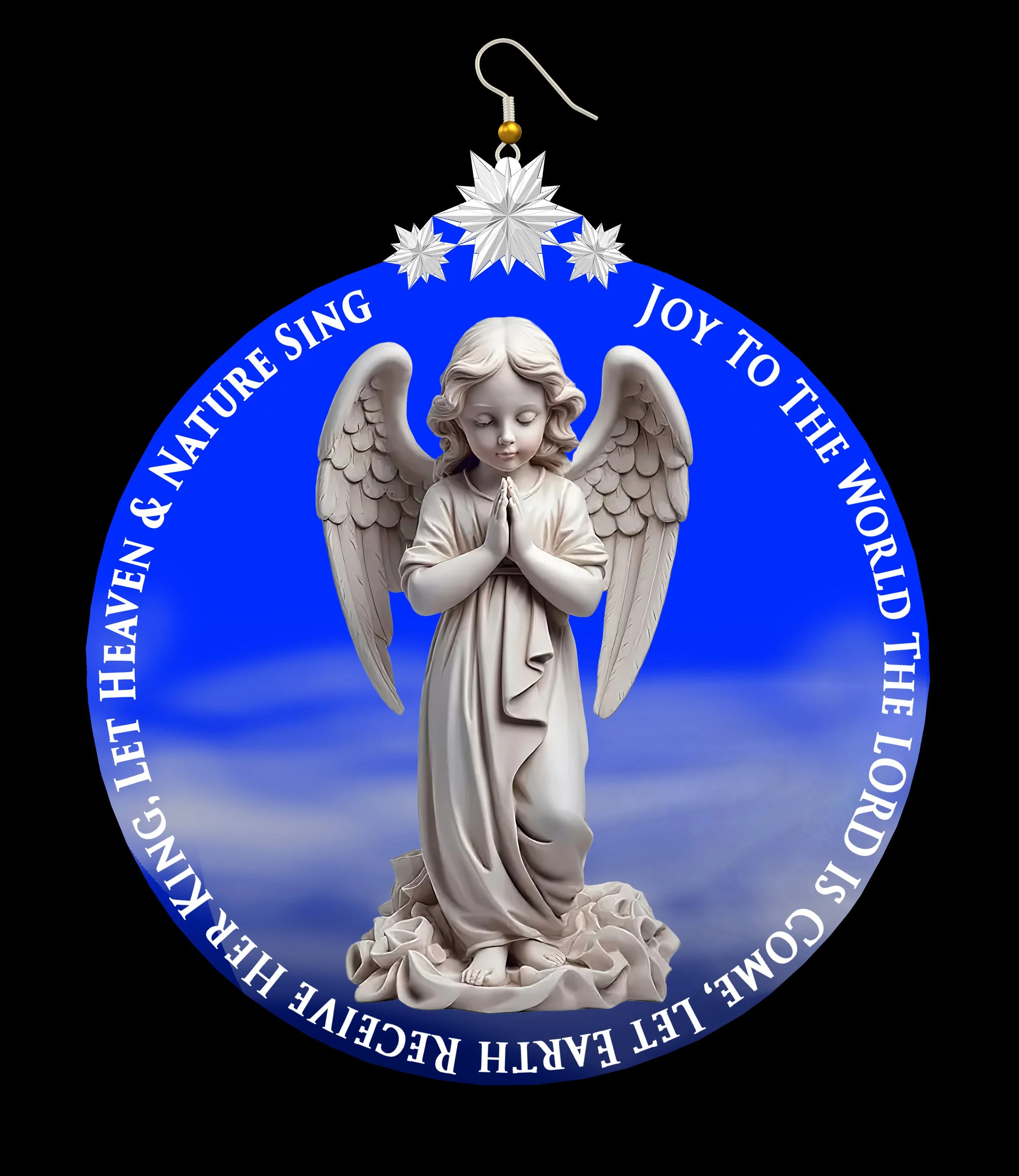 Christmas Ornament  STANDING BOY ANGEL PRAYING.JPG