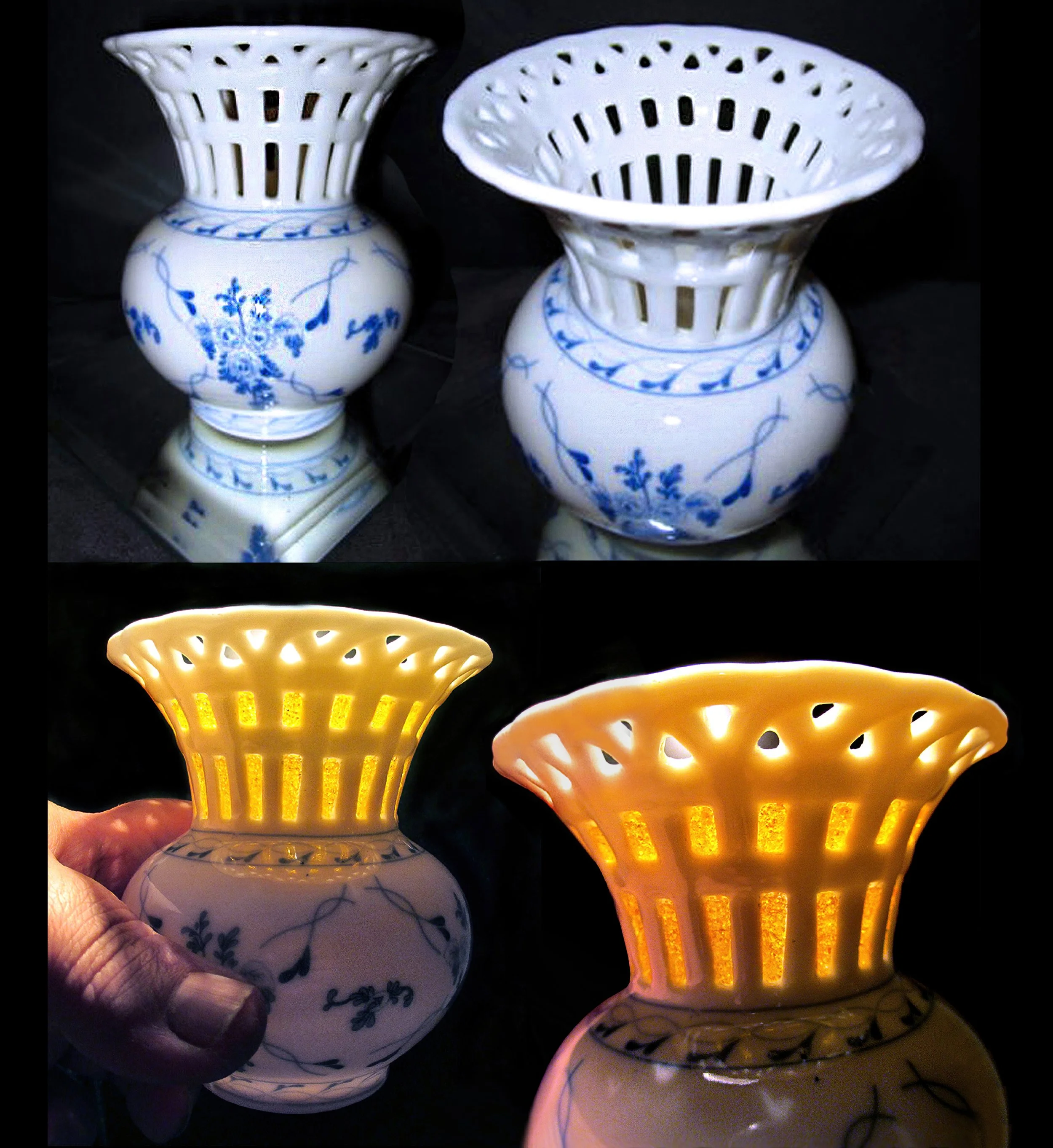 PORCELAIN PLIQUE-À-JOUR™ 
Avon Reticulated Vase
(6" High)