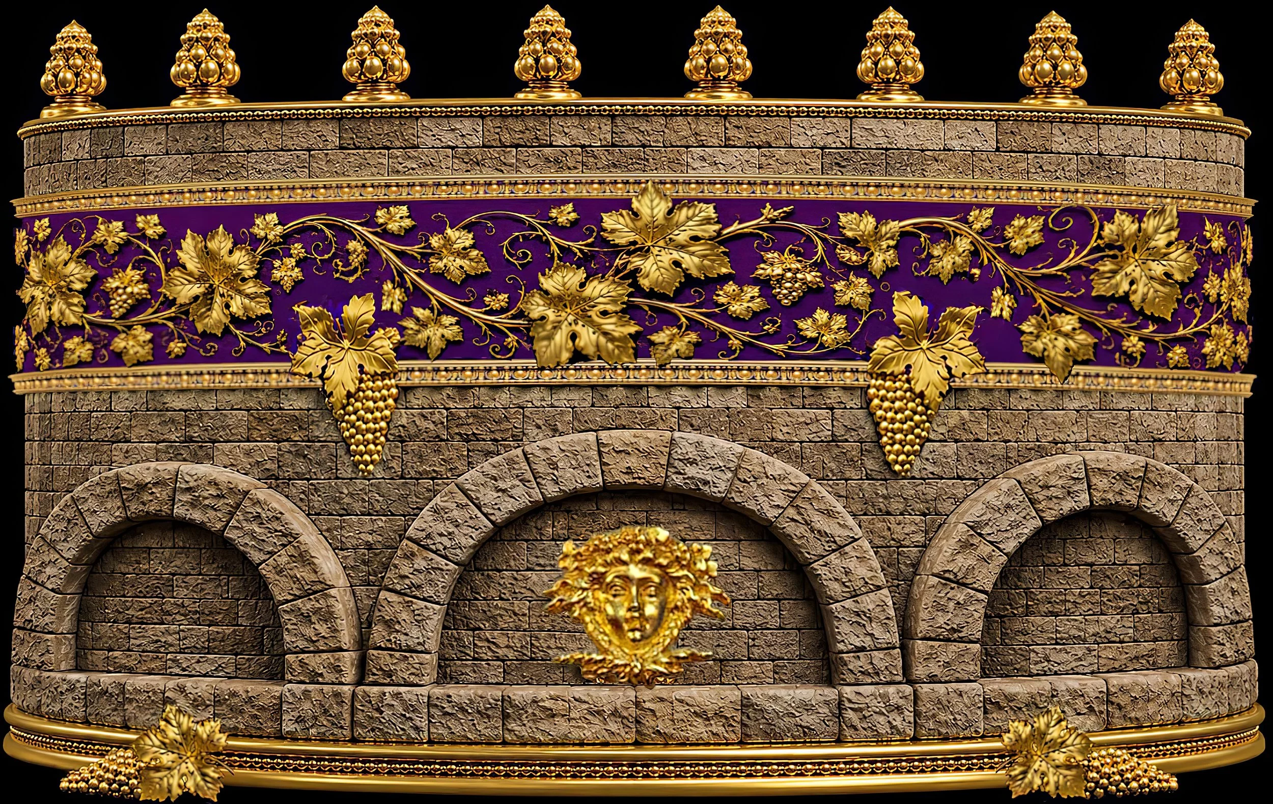 !!!!!!HERO WINE BOTTLE COASTER ROMAN WALL ARCHES.JPG