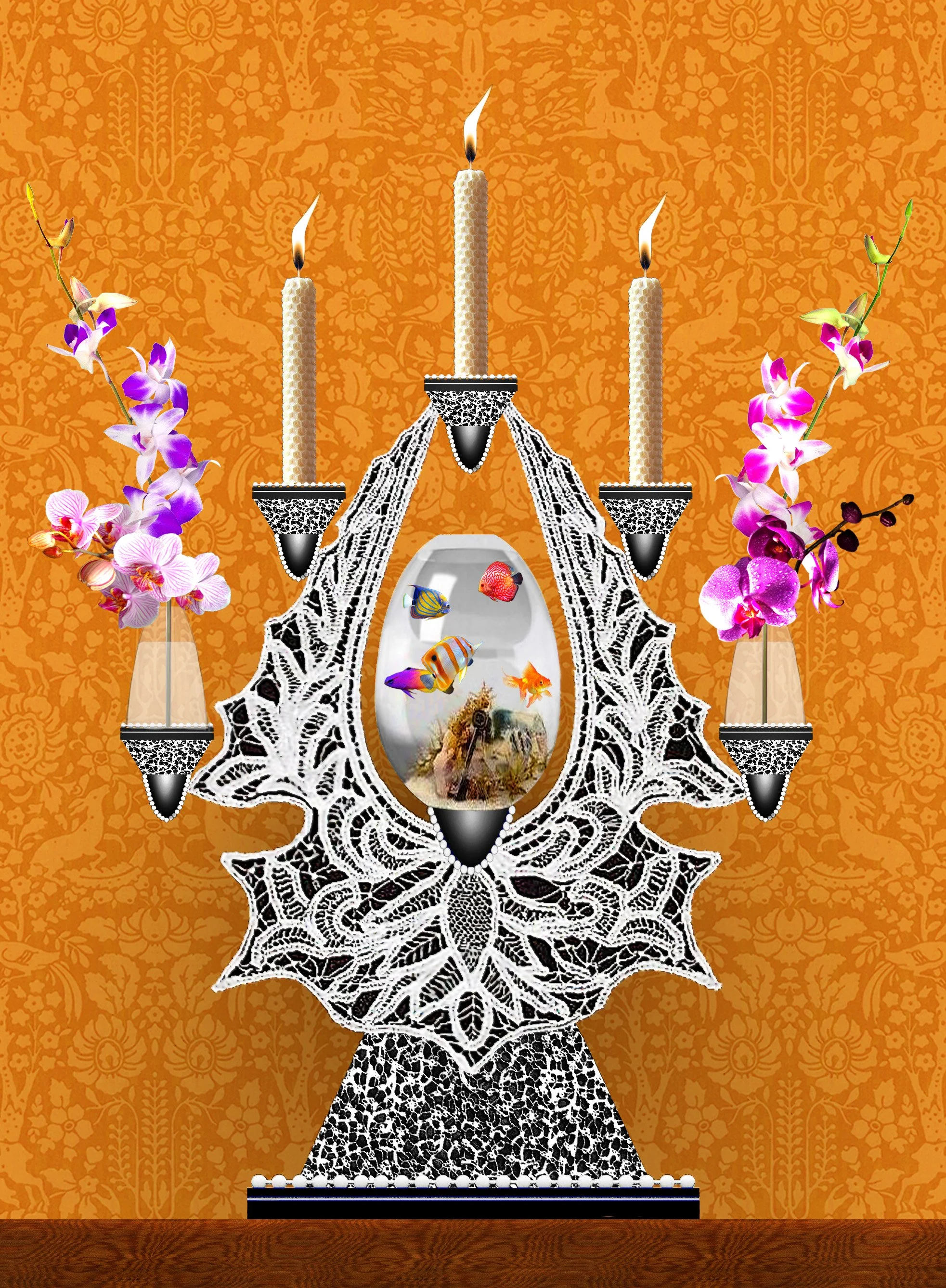 Candelabrum 19 BLACK BAT w- Orchids.jpg