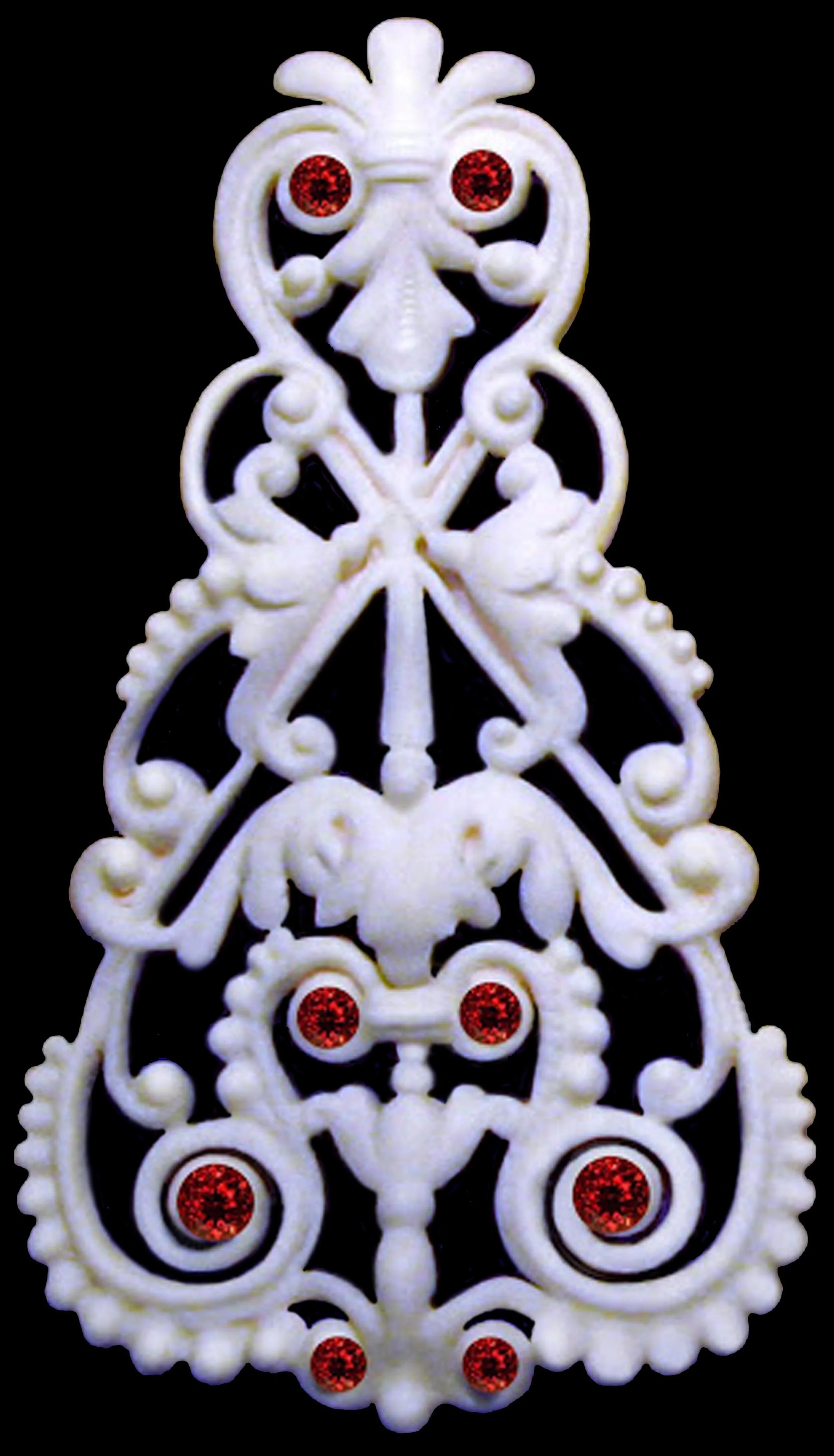 CHRISTMAS ORNAMENT  
Reticulated Porcelain
With Swarovski Jewels
(4" Tall)
 
