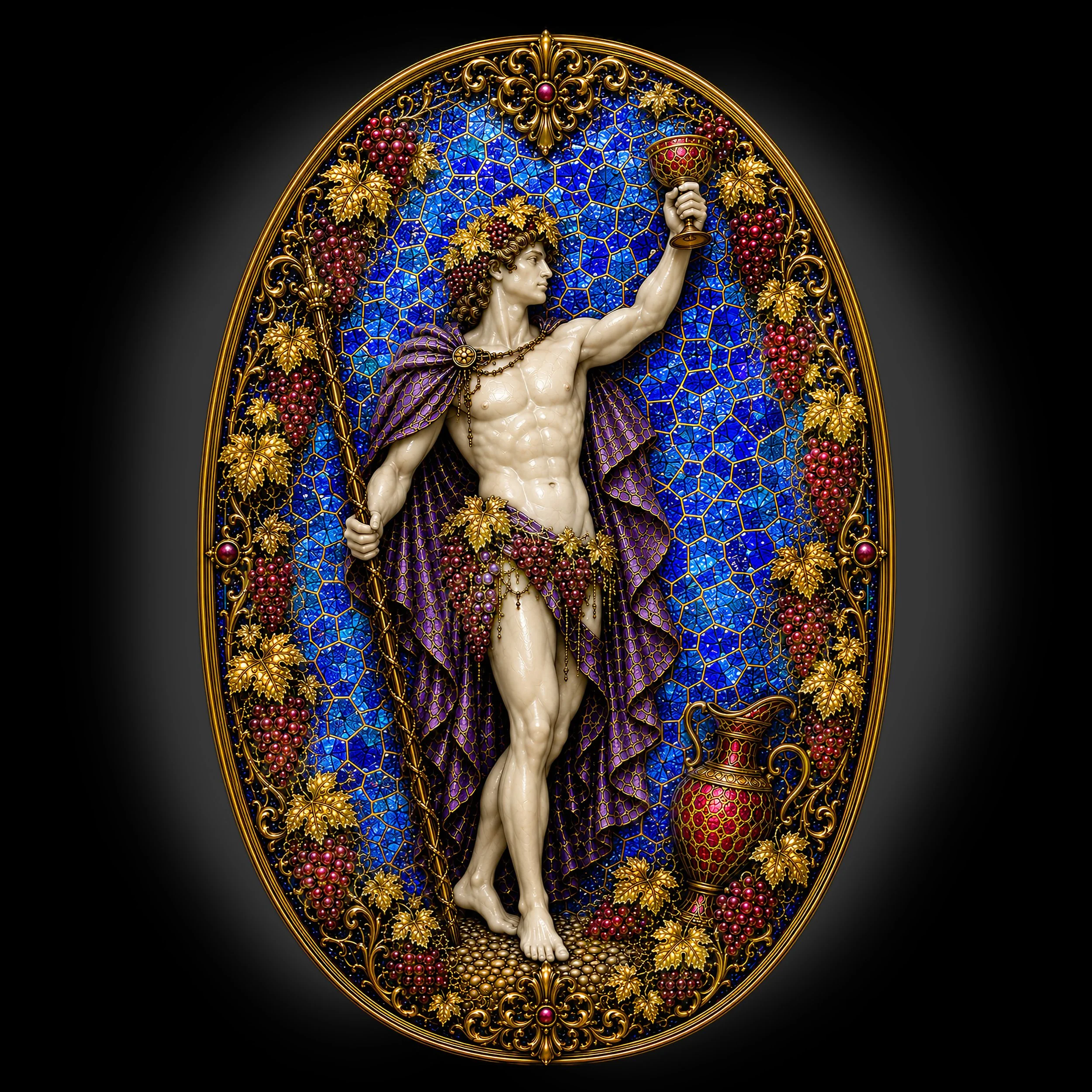 DIONYSUS — LORD OF ECSTASY 
WINE, REVELRY AND DIVINE INTOXICATION
(Sconce)