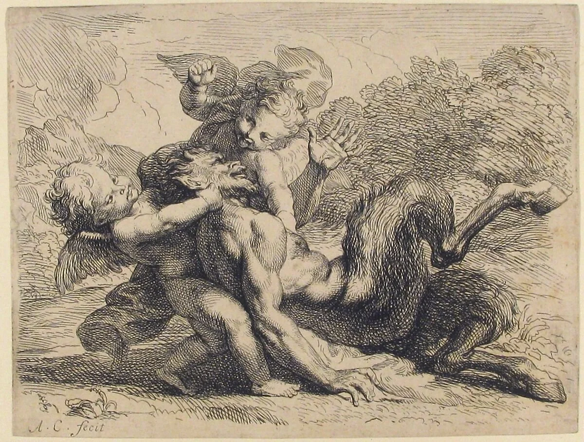Antoine Coypel, Pan Conquered by Love 1692.jpg