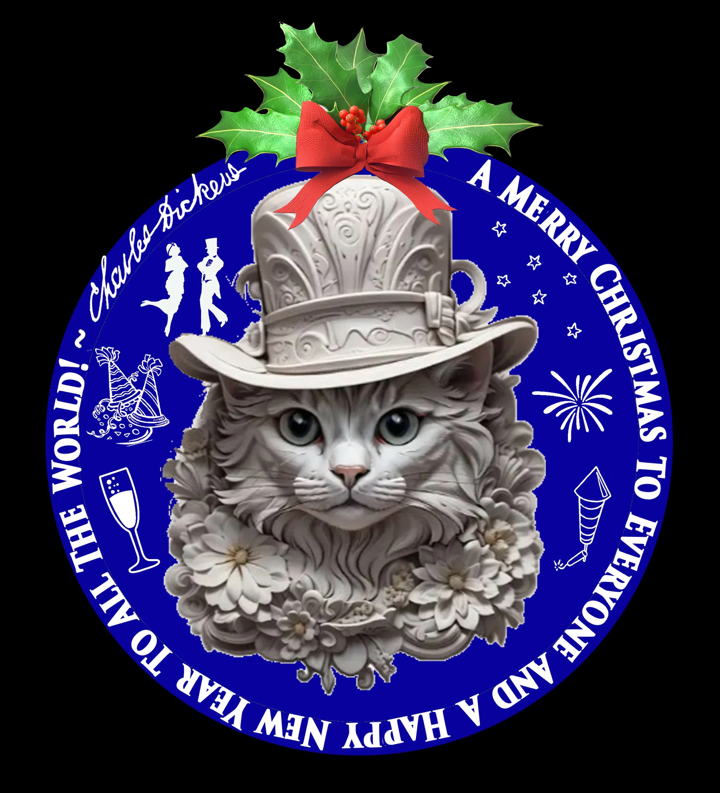 SNOWFLAKE CHRISTMAS Ornament TEXT #5 w- Temu CAT.JPG