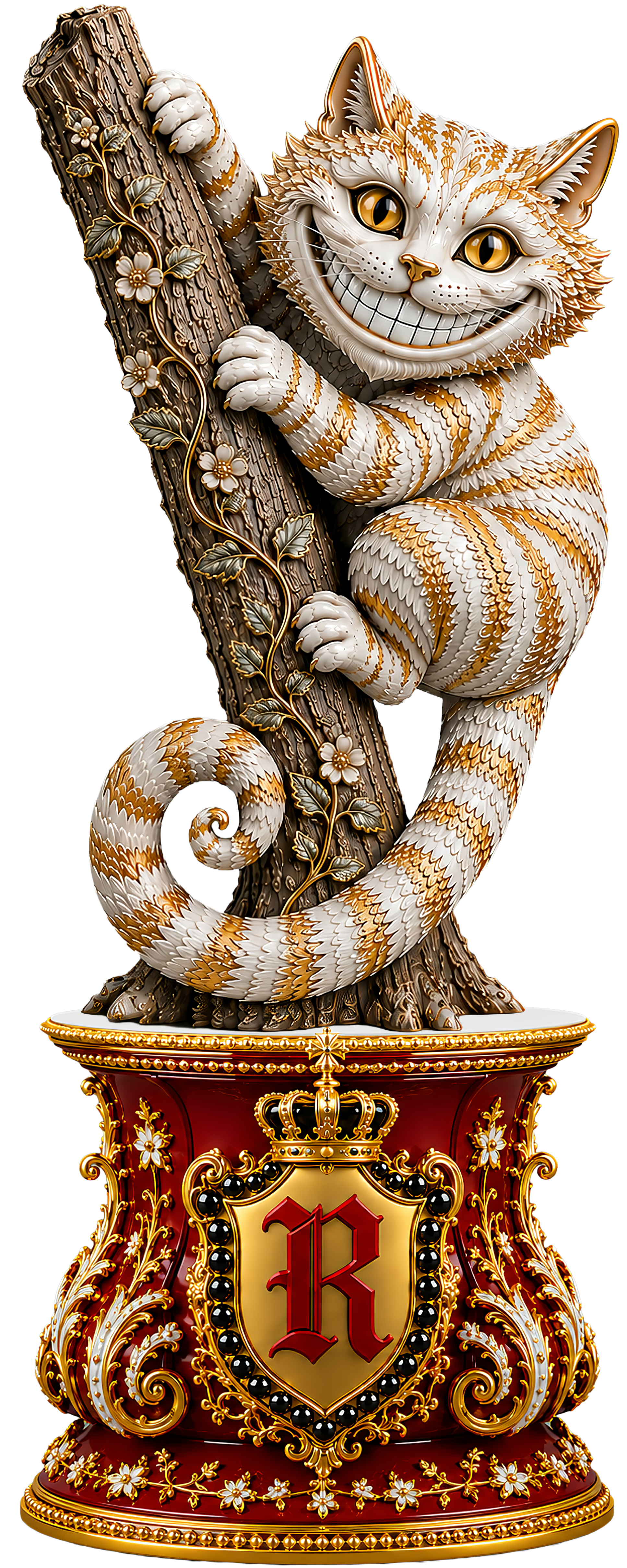 CHESHIRE CAT ON RED BASE.PNG