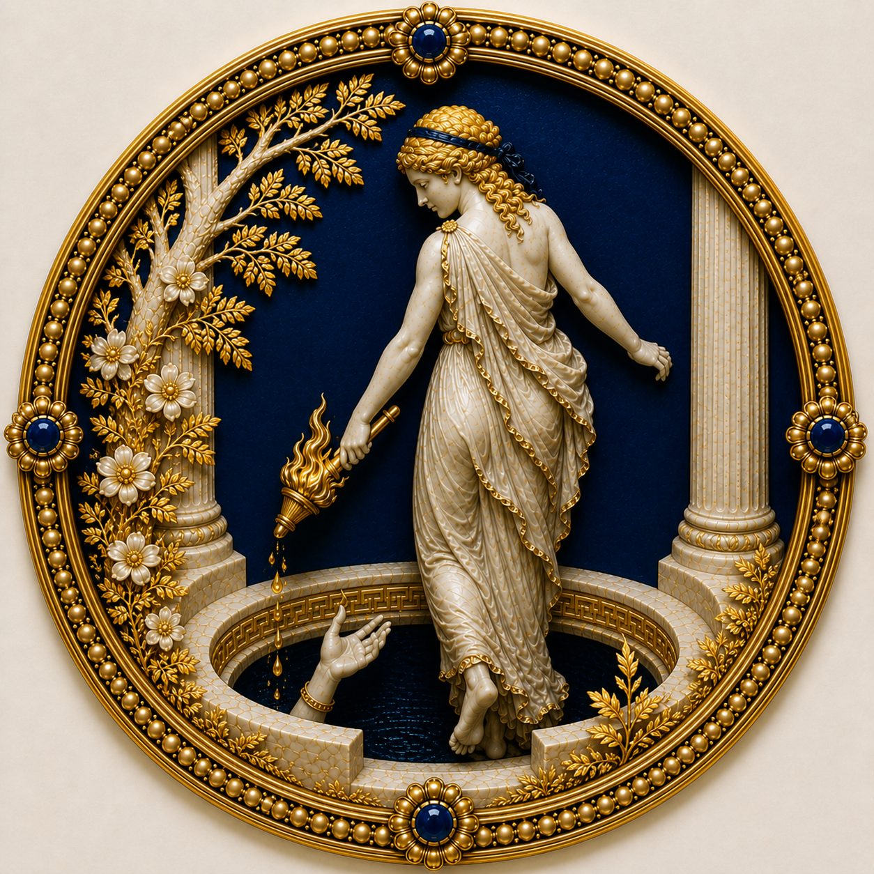PERSEPHONE DESCENDING INTO HADES
THE TORCH OF THE UNDERWORLD
