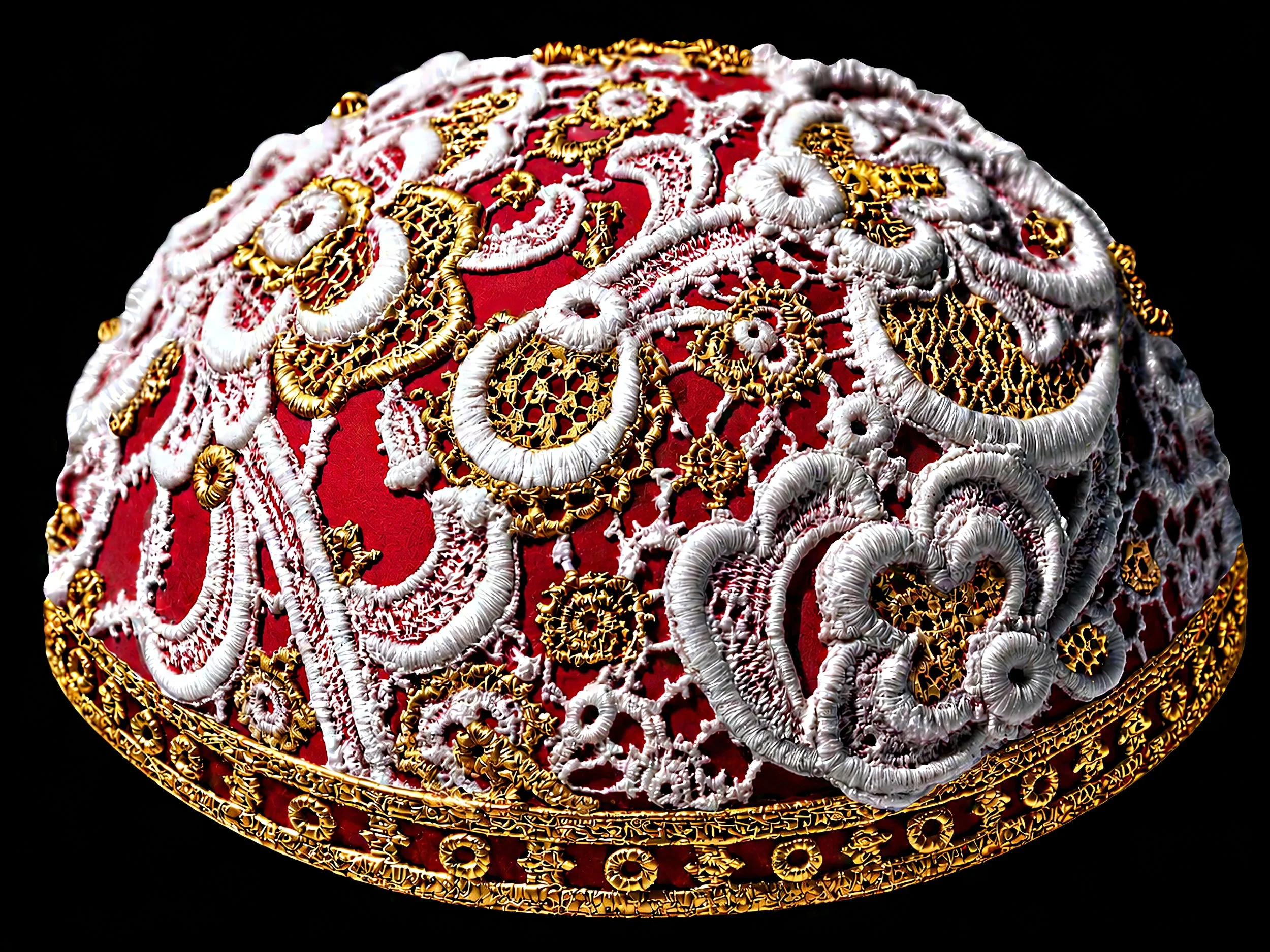 GILDED CHRISTMAS BALL HEMISPHERE
5" Jasperware Porcelain Lace™