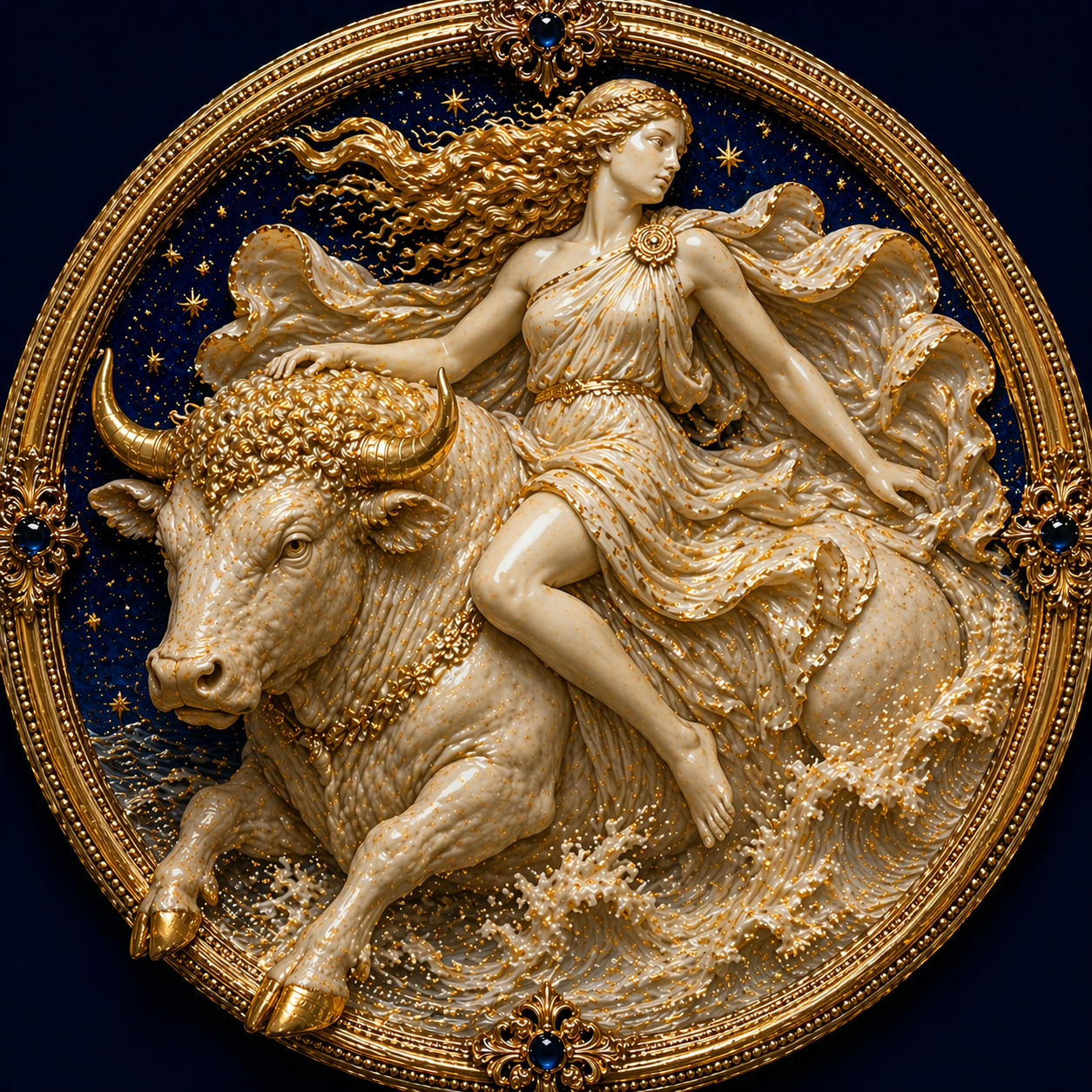 EUROPA AND THE BULL
THE VOYAGE ACROSS THE SEA


