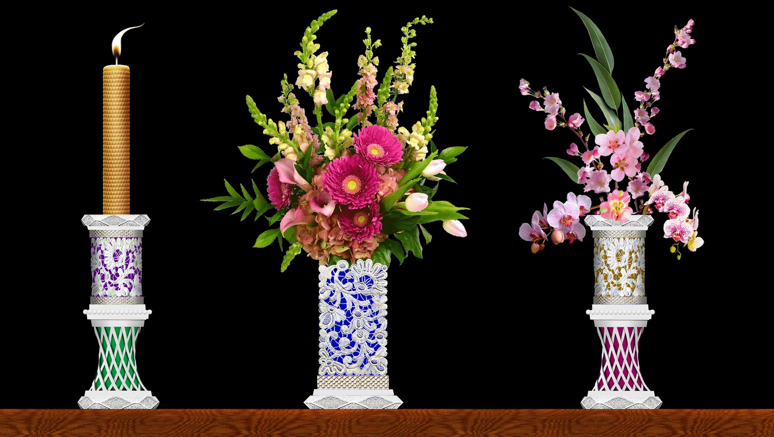 Jasperware Porcelain Antique Lace in Various Applications