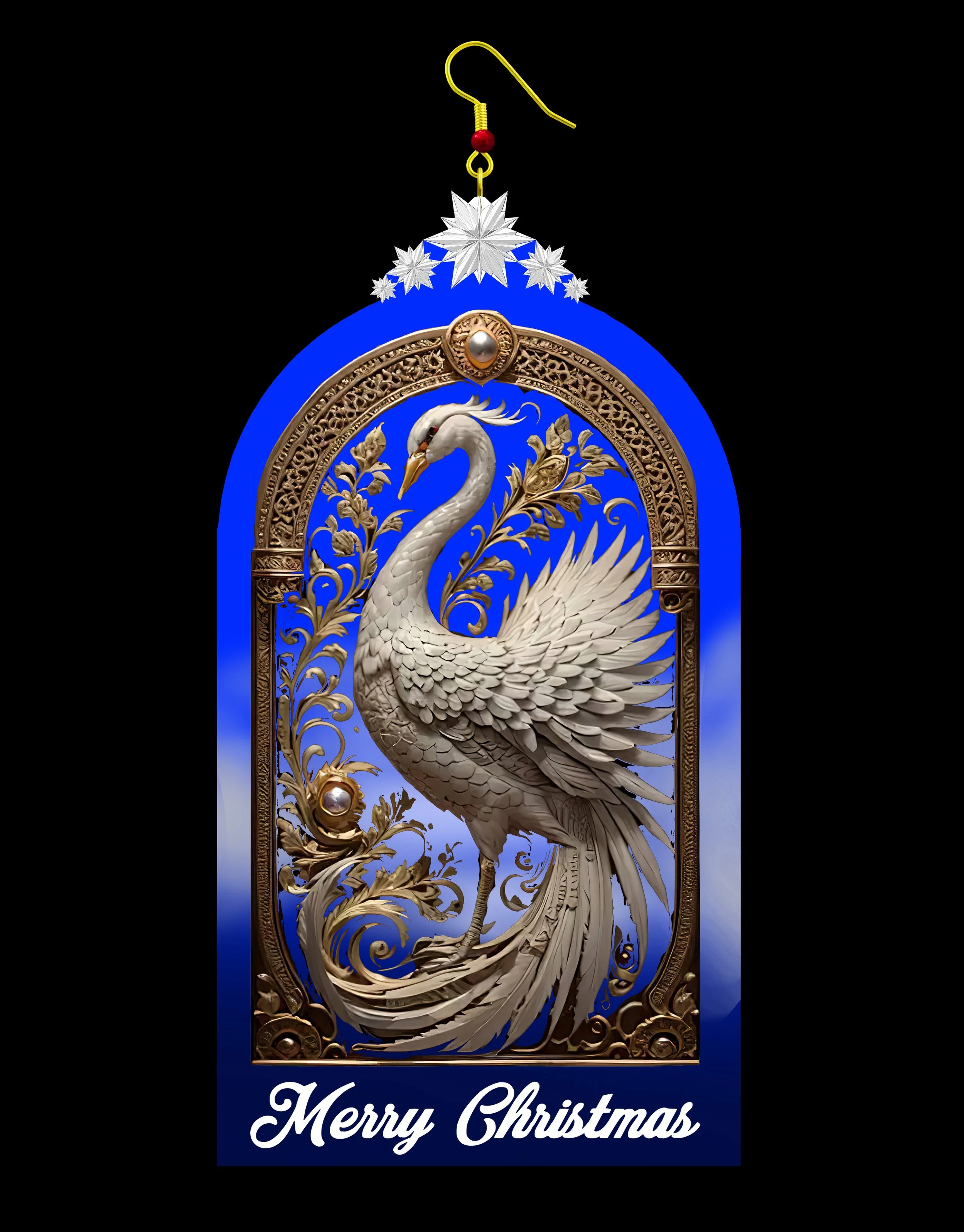 !     !Christmas Ornament    EXOTIC BIRD IN ARCH - Copy.JPG