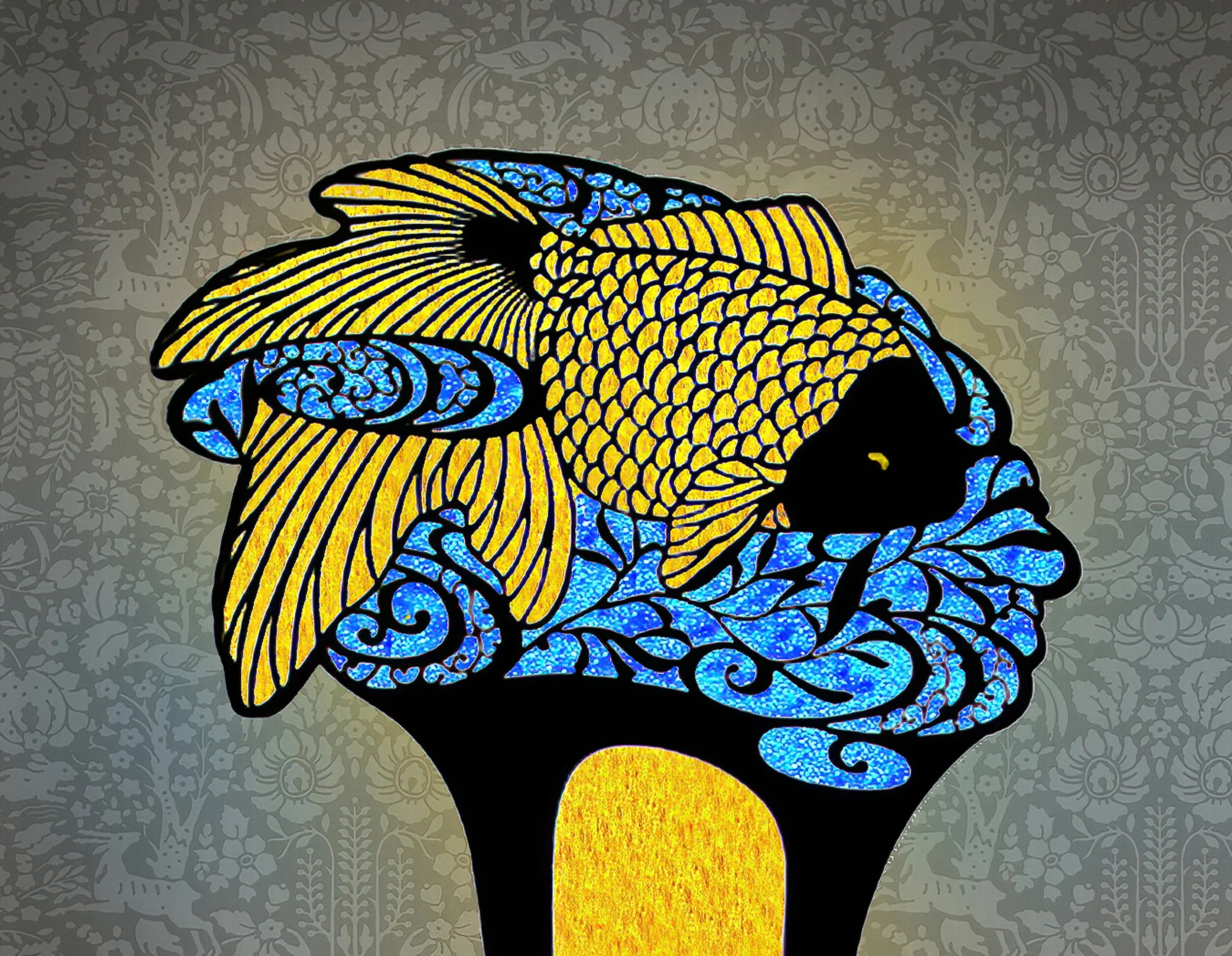 KOI FISH SCONCE Detail  
For Porcelain Plique-À-Jour™