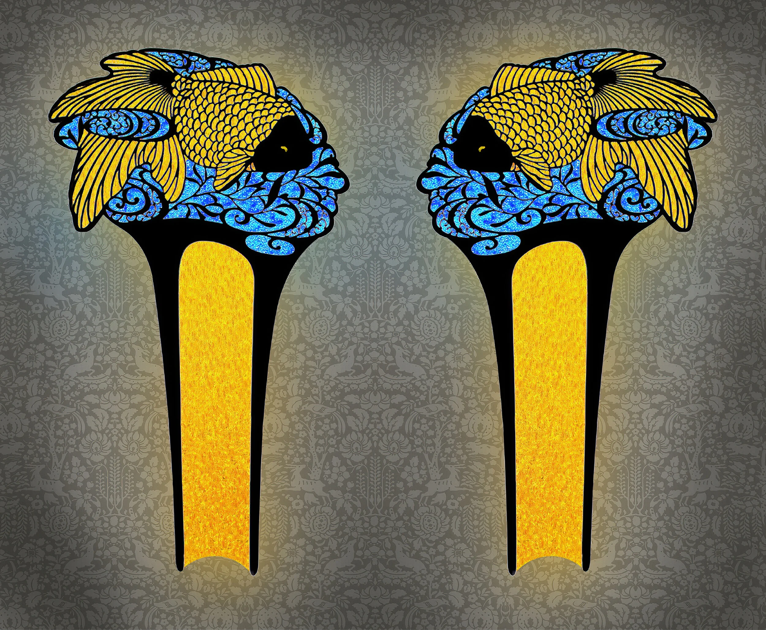 KOI FISH SCONCES 
For Porcelain Plique-À-Jour™