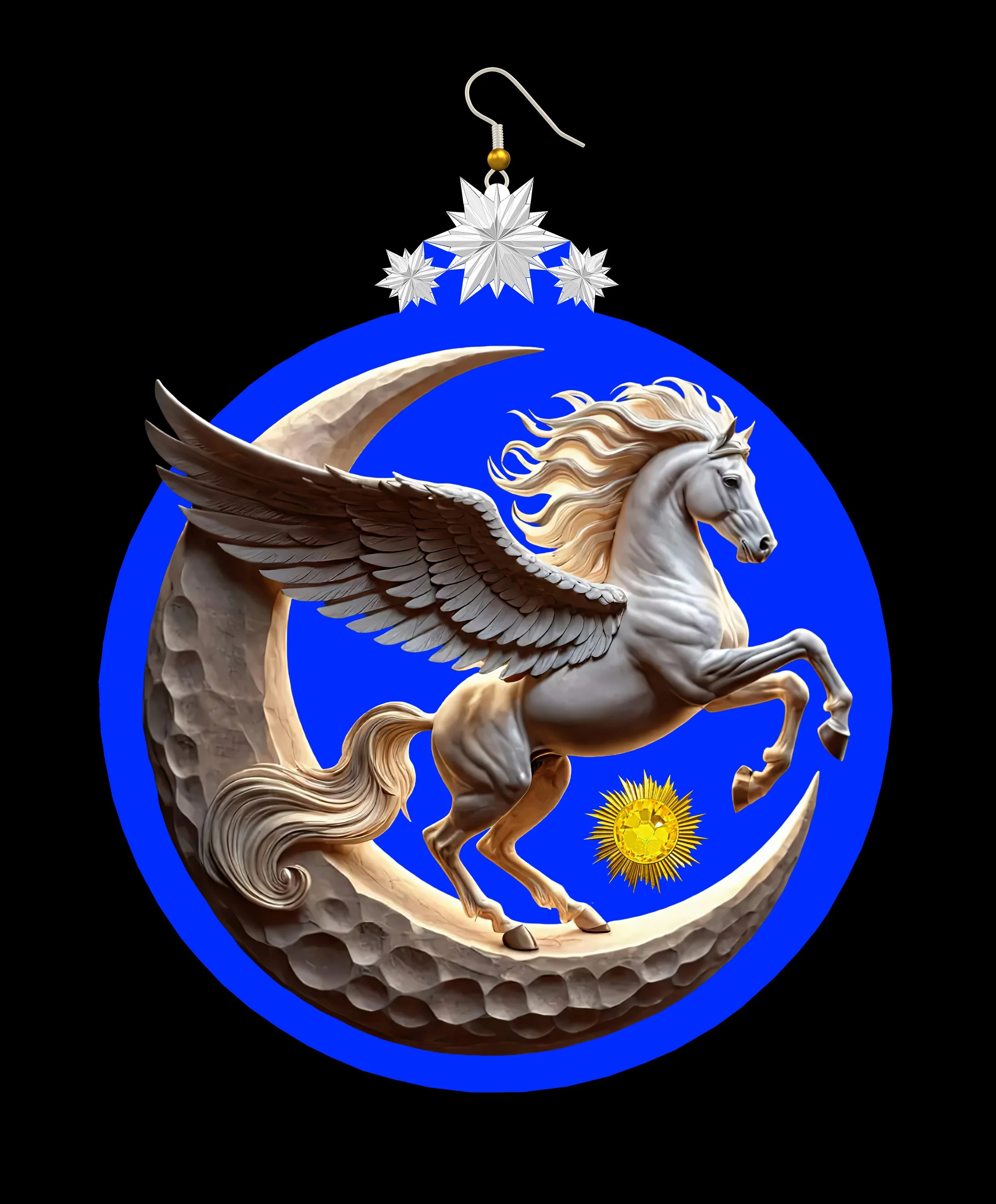 Christmas Ornament  PEGASUS ON CRESCENT MOON.JPG