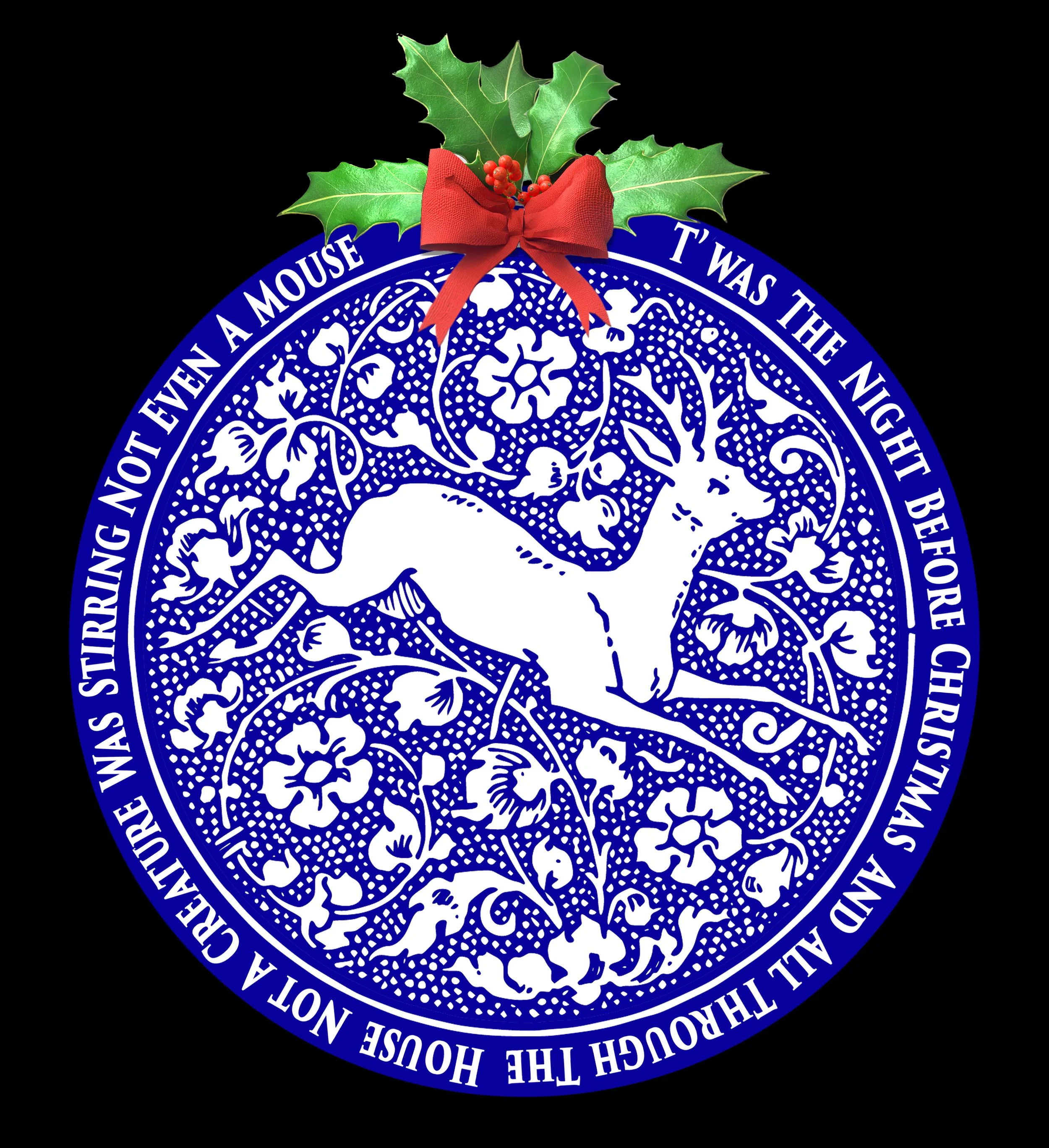 SNOWFLAKE CHRISTMAS Ornament w- CLIP ART DEER.JPG
