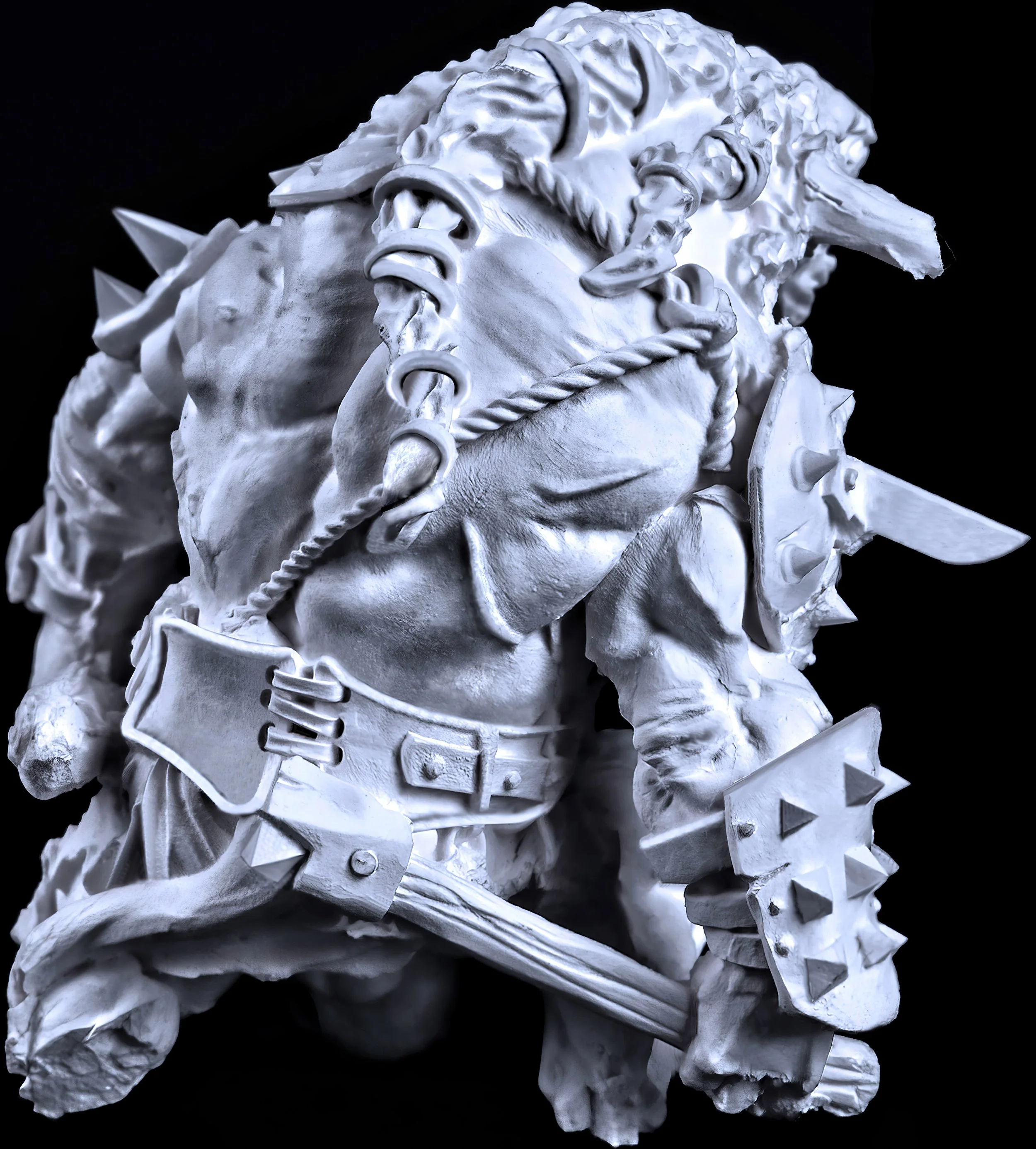  RAGING MONSTER 
  Cast In A Two-Piece Rubber Mold
(2" Porcelain)