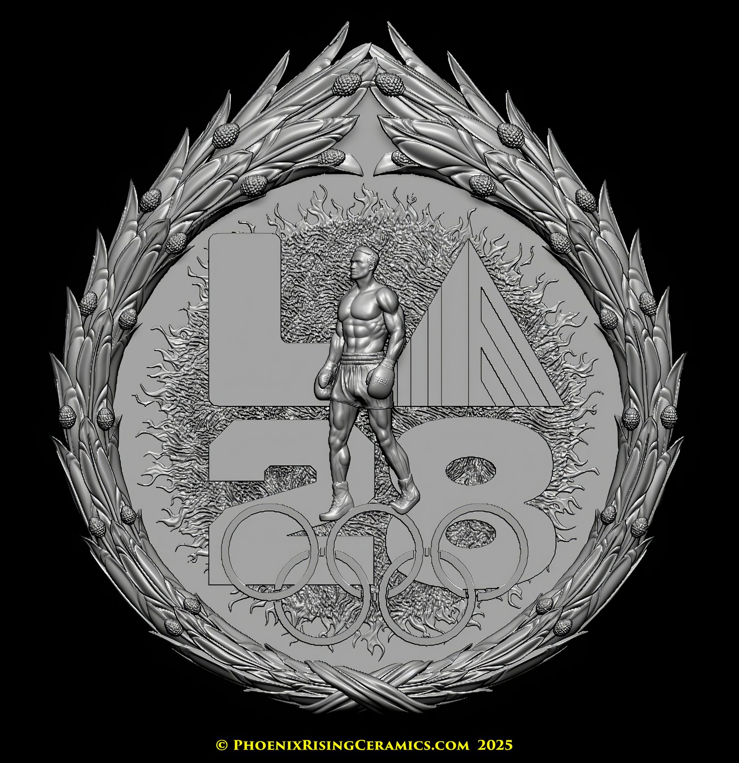 3D Computer Modelled Designs For The LA28 OLYMPICS
GOLD, SILVER & BRONZE Award Medals
Also For Gilded Jasperware Porcelain As
Commemorative Collectibles