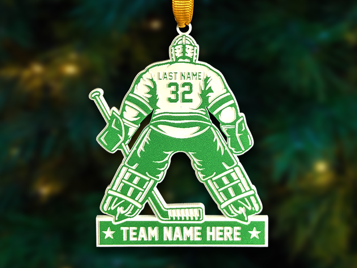 Hockey Goalie Ornament - Male
