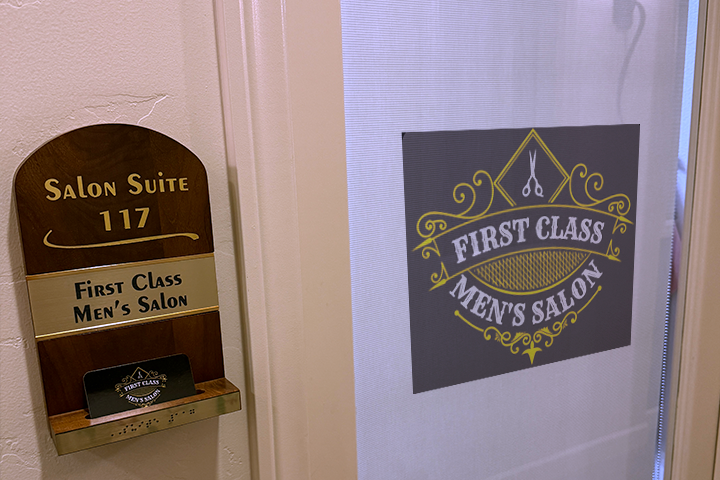 Located inside Phenix Salon Suites (#117) in Lake Forest, First Class Men's Salon offers a dedicated one-on-one experience.