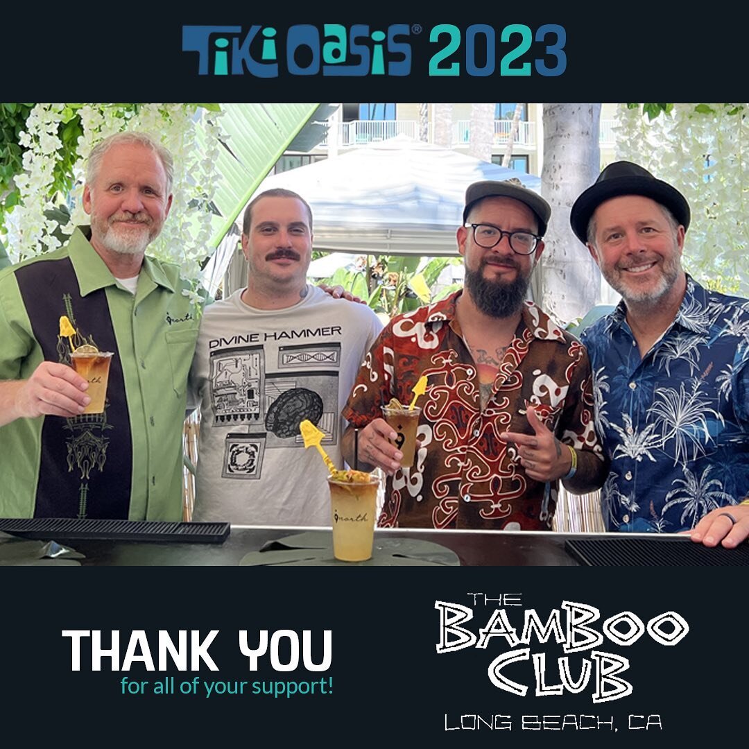 We would like to sincerely thank our mixologist partners - @strongwateranaheim, @bambooclublb, and @royalhawaiianoc - for helping us serve over 3,500 amazing @9north.rum cocktails at @tikioasis last weekend.  We appreciate your support!

Next stop is