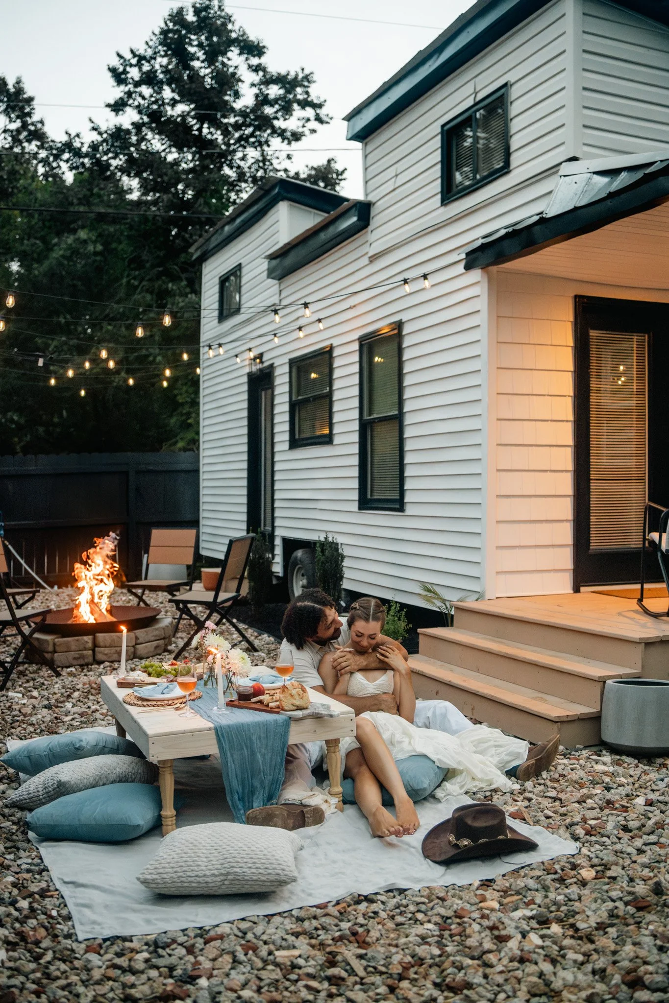 Greenville tiny house Airbnb photoshoot