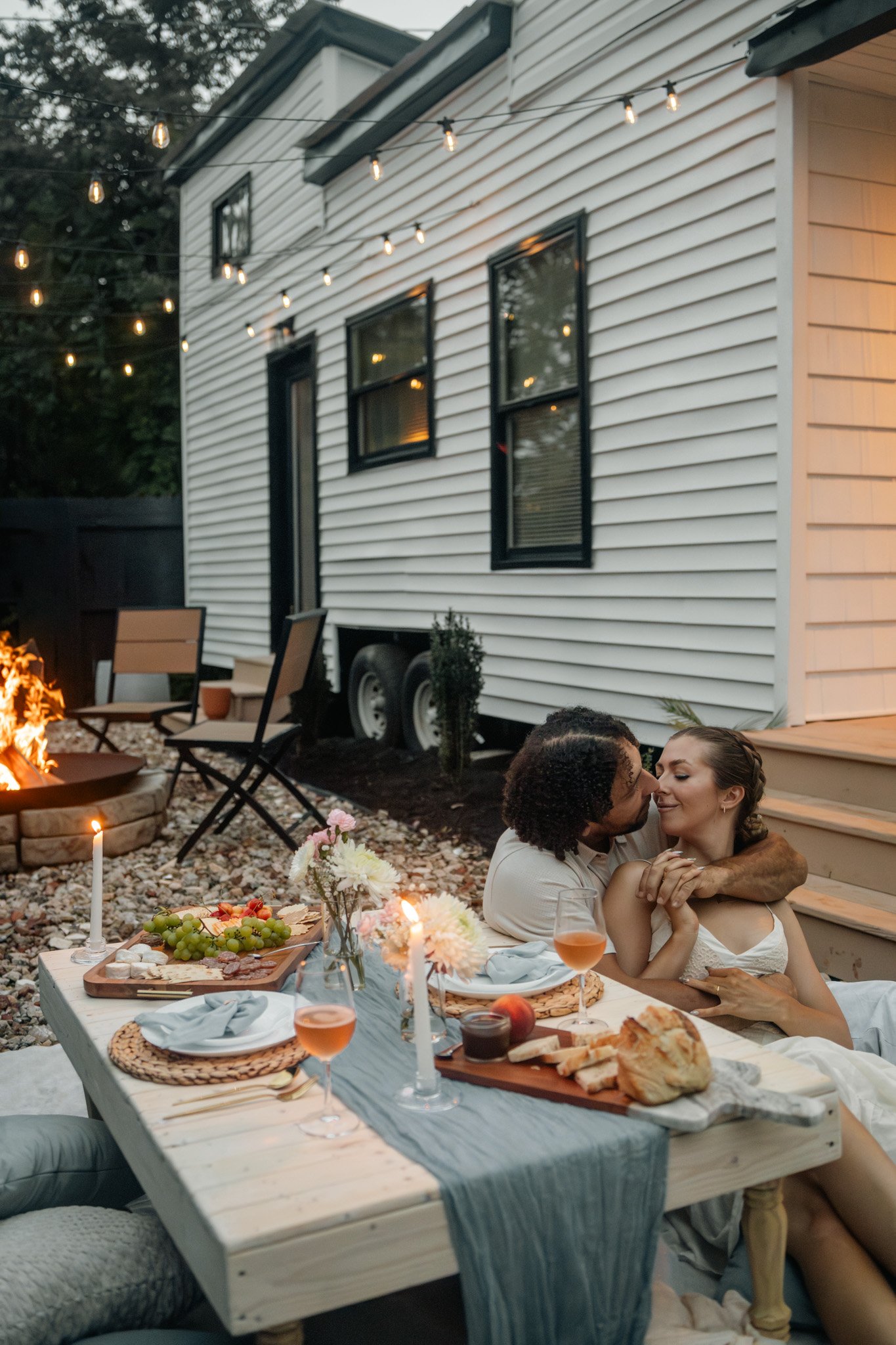 Greenville tiny house Airbnb photoshoot