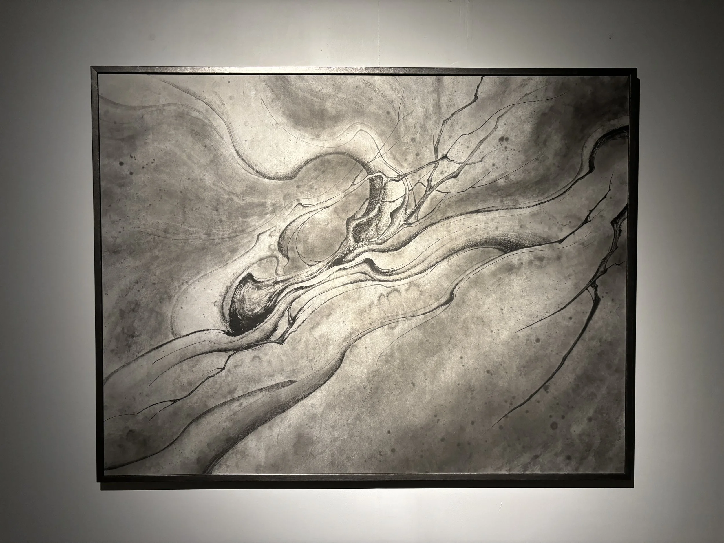 Scarlett LEUNG Tsz-yung 梁芷榕, "Before Encounter 相遇之前", 2024, Ink on paper, 124 x 160 cm