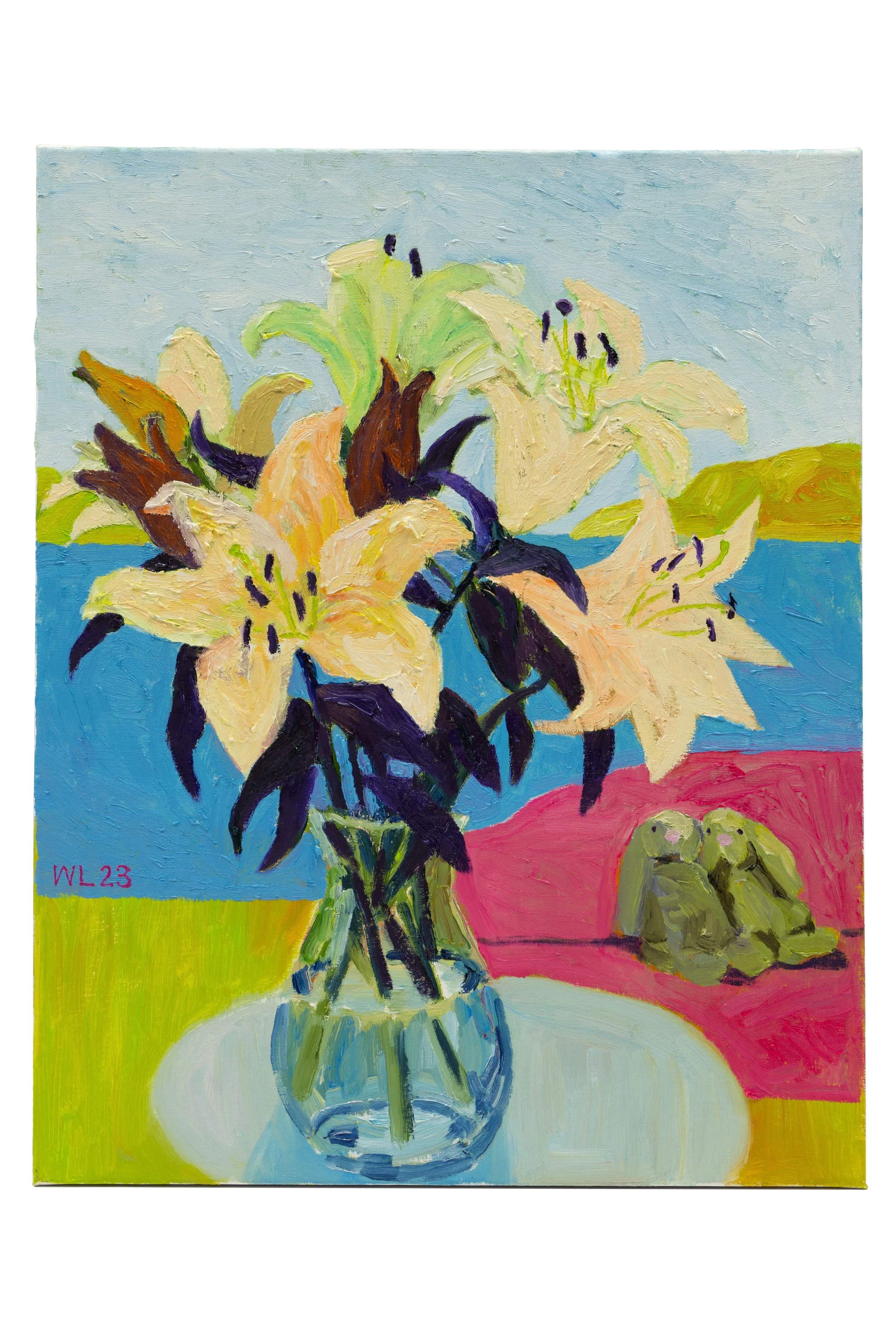 William Lim 林偉而,
Apr 10, 23 Easter Monday, 
Oil on canvas, 
50 x 40 cm, 
2023 
