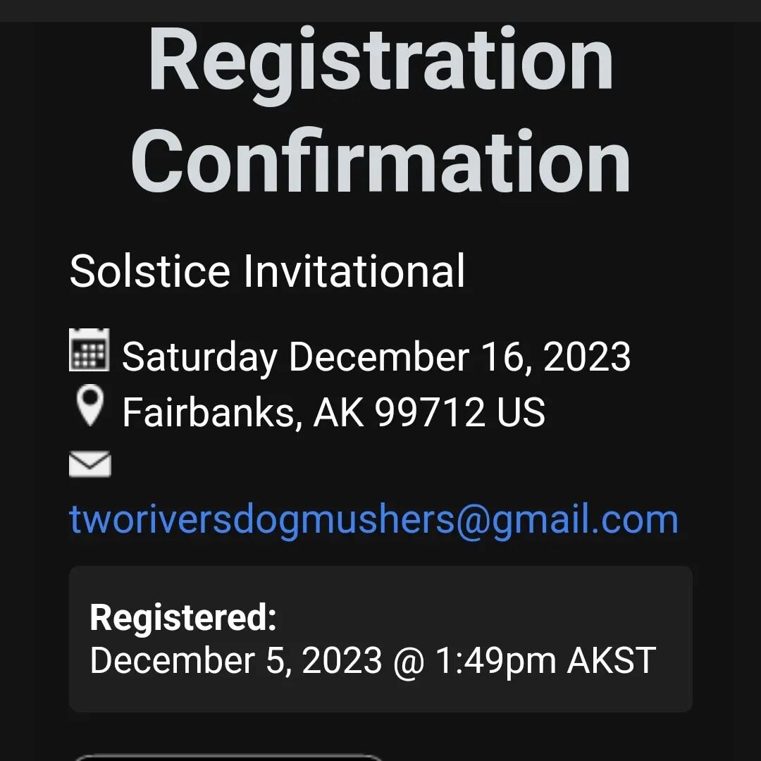 Ten days until our first race of the season, the Solstice Invitational! 72 days until my first Iditarod qualifier races the Two Rivers 200! If you'd like to help the team and I achieve these goals you can visit https://www.persistencemushing.com/join