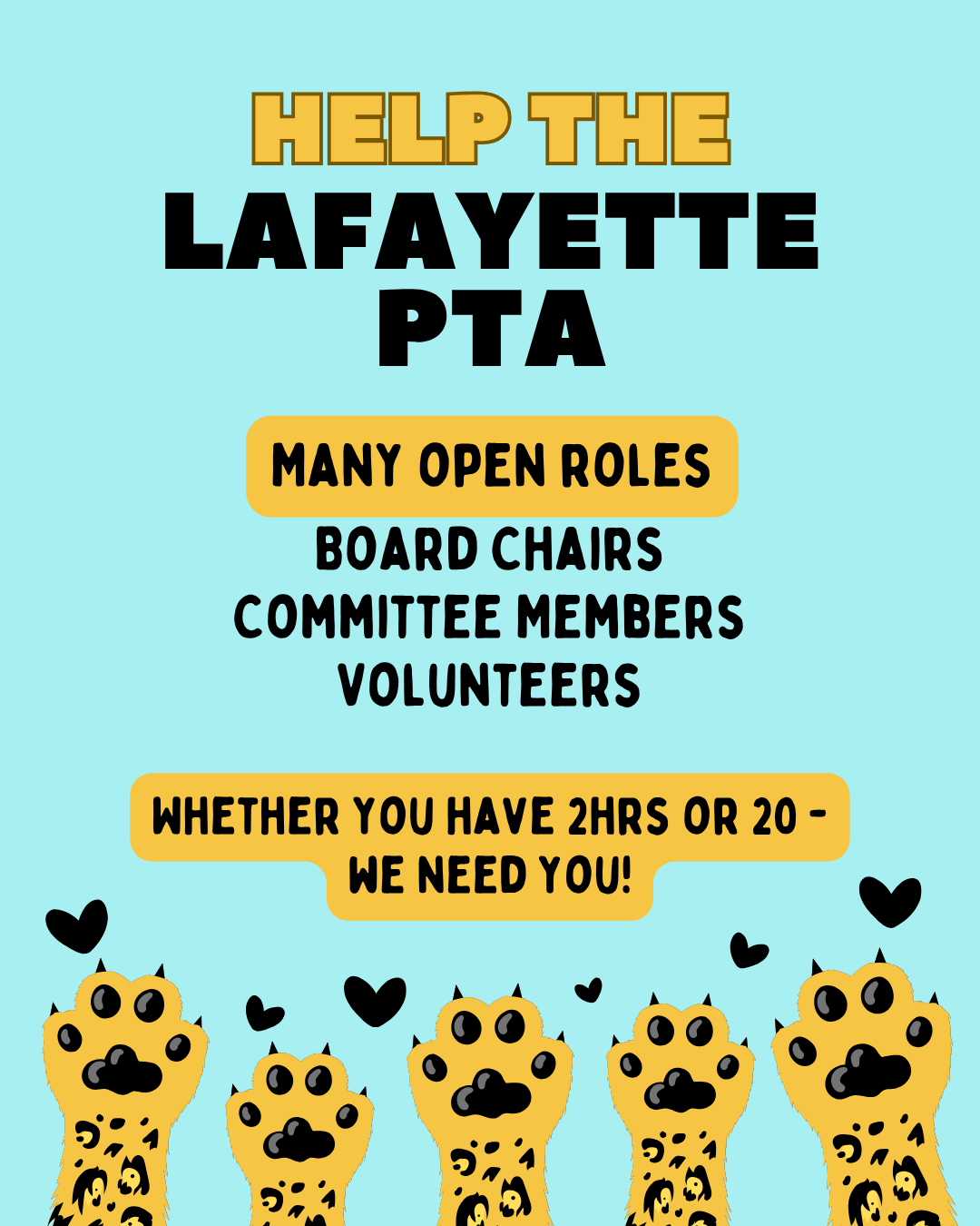 The PTA Needs YOU!