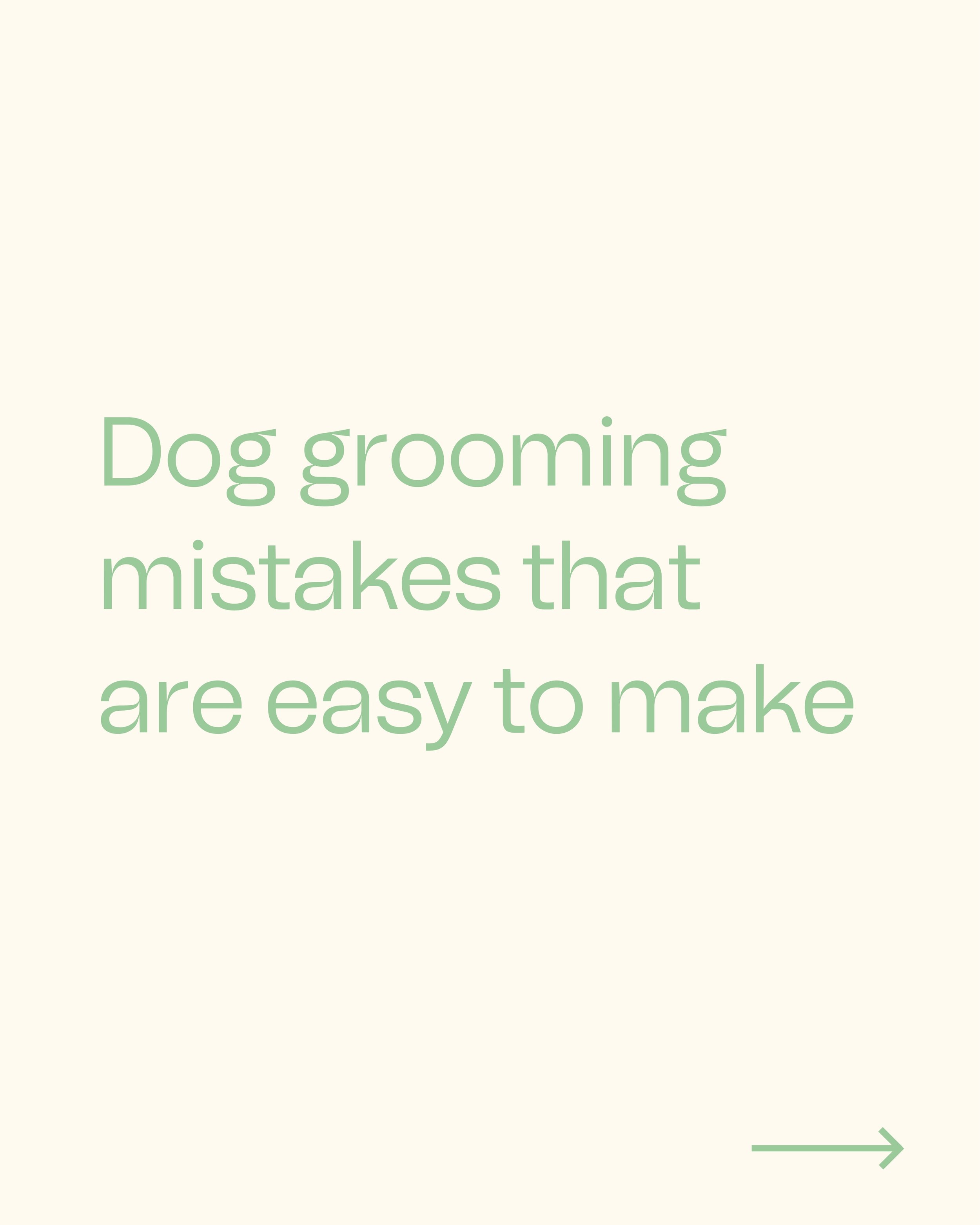 Home grooming can be tricky - here are a few common mistakes that are very easy to make when grooming your dog at home!

Luckily at WOOOF, we use (and sell) all-natural therapeutic dog shampoo, and a leave-in conditioner designed to help manage those