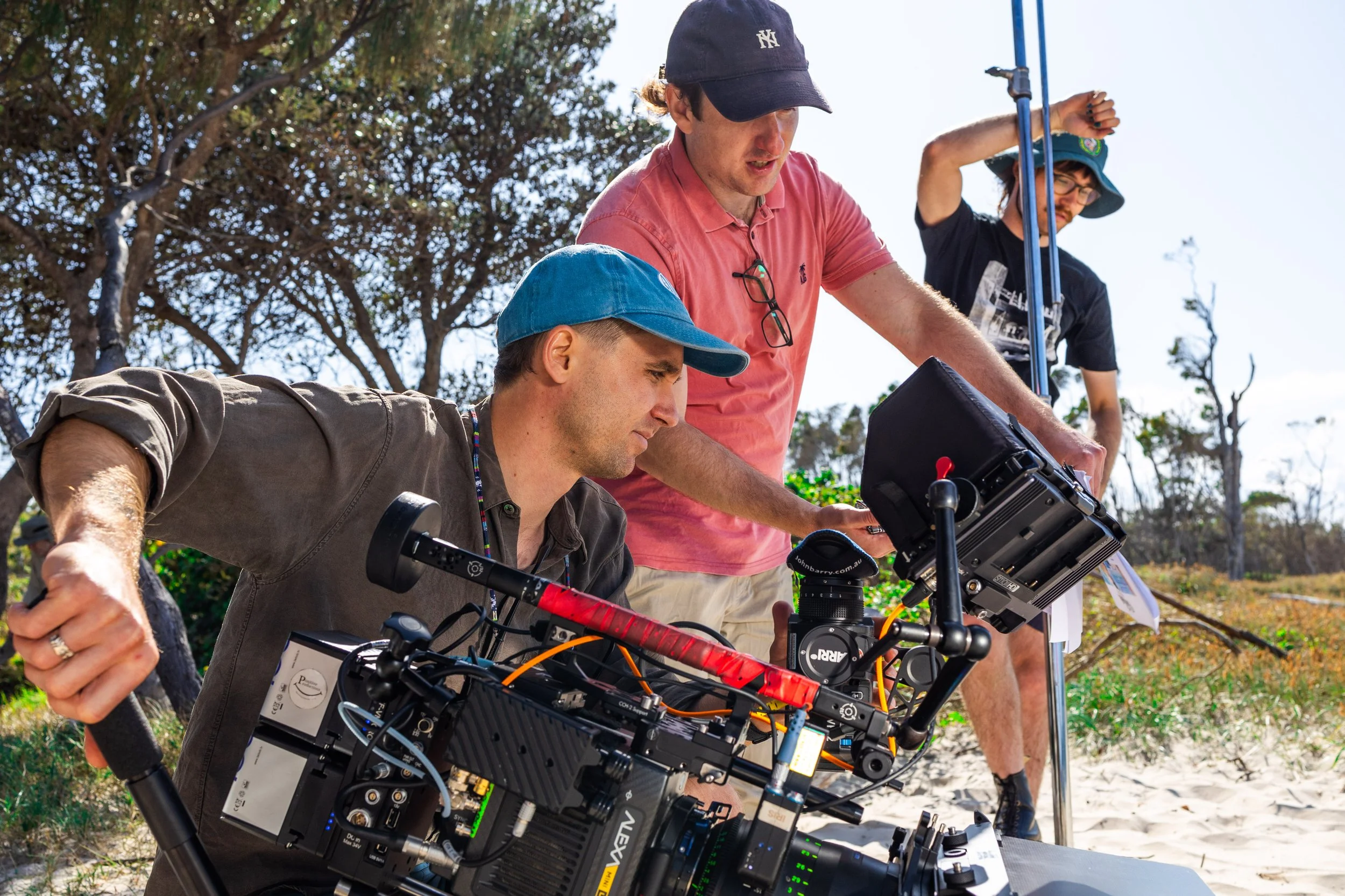 Last night media team on a shoot