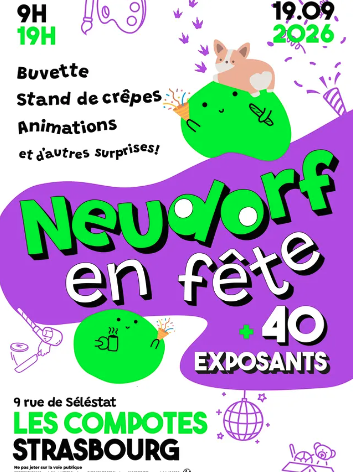 Neudorf en fête 19 septembre 2026 Les Compotes 