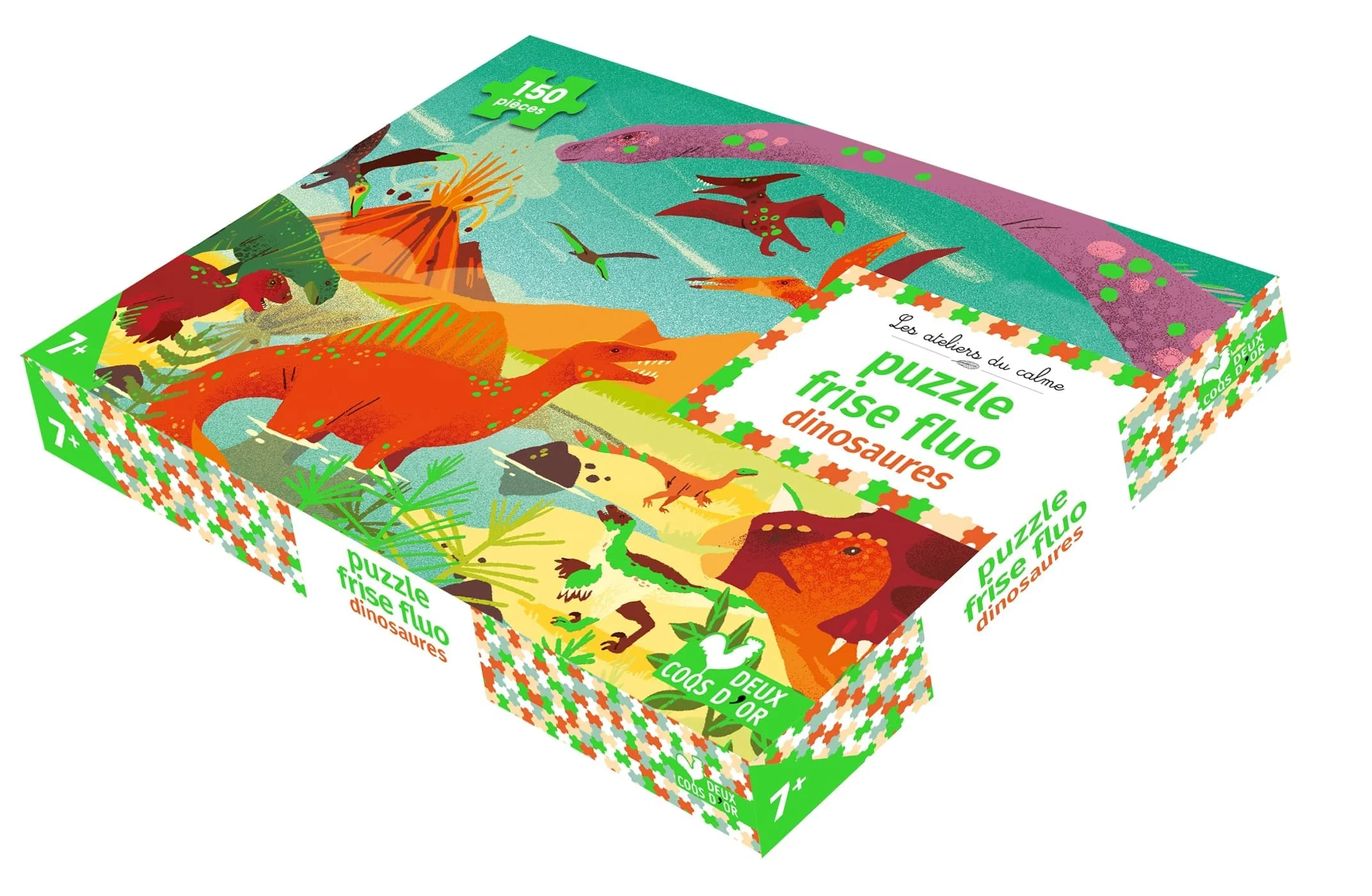 Puzzle frise fluo dinosaure Hachette, Dupont