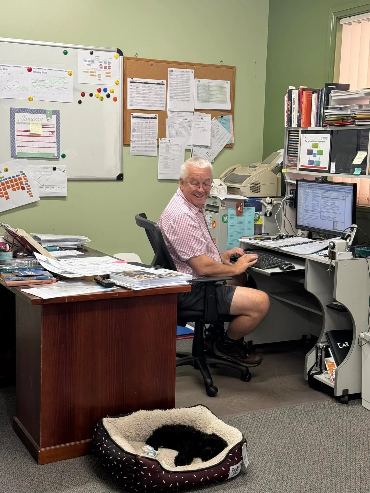 💕🐾 Some of us are hard at work, there is lots to get organised with two new staff members coming on board and preparations for a smashing 2025! 
Others of us are just napping!
Welcome &rsquo; Frodo&rsquo; Waller! 💕