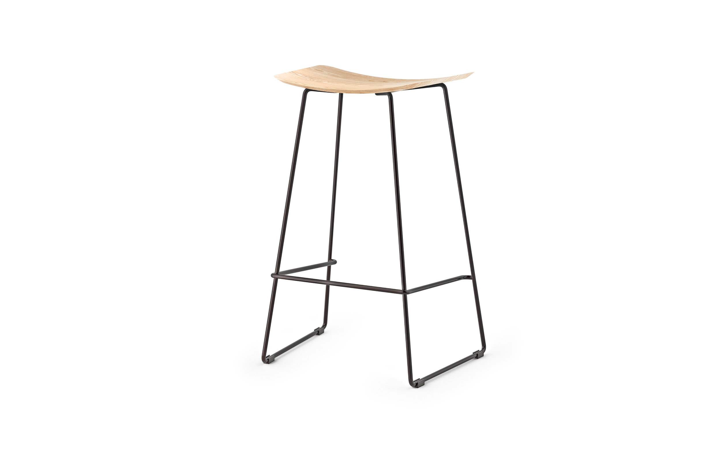 WINNIE STOOL 66 - BLACK FRAME - ASH SEAT.jpg