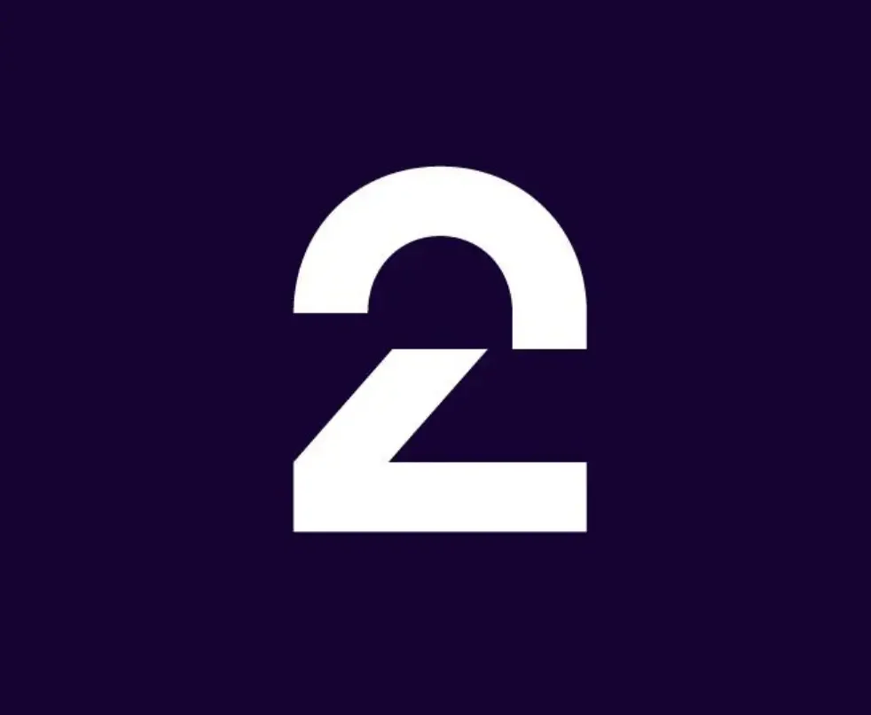 Logo for TV2.