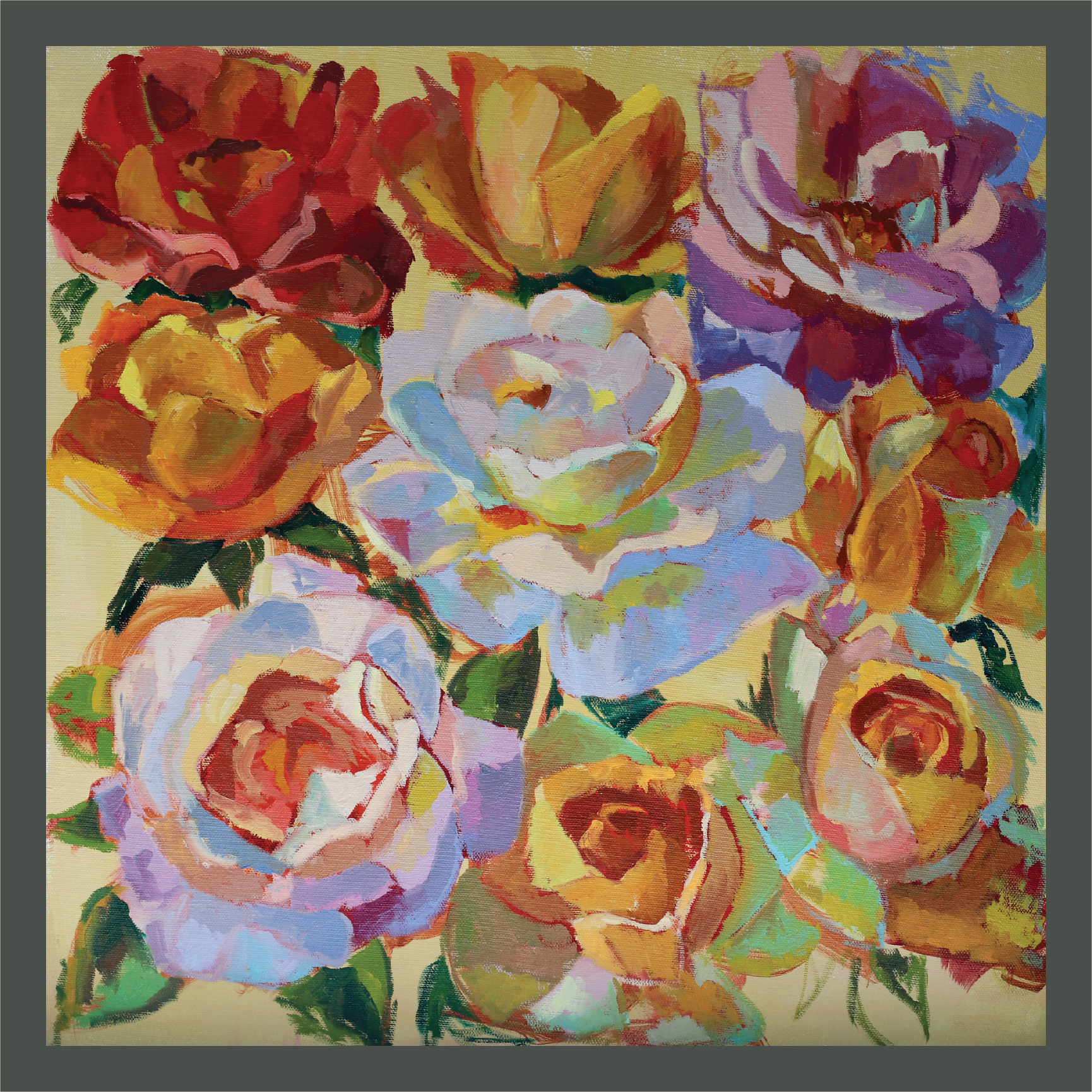 October Rose | oil | 18"x18"