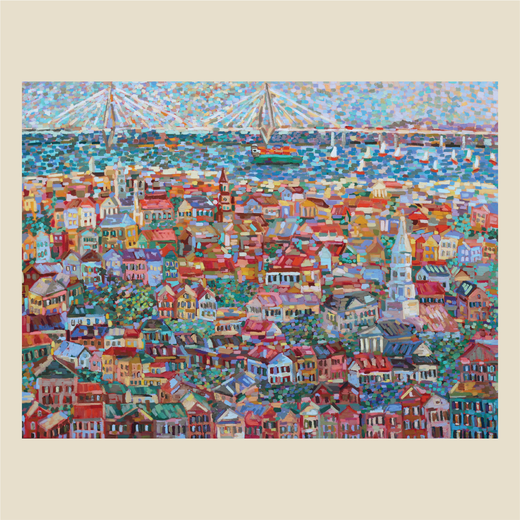 Charleston Rooftops | print