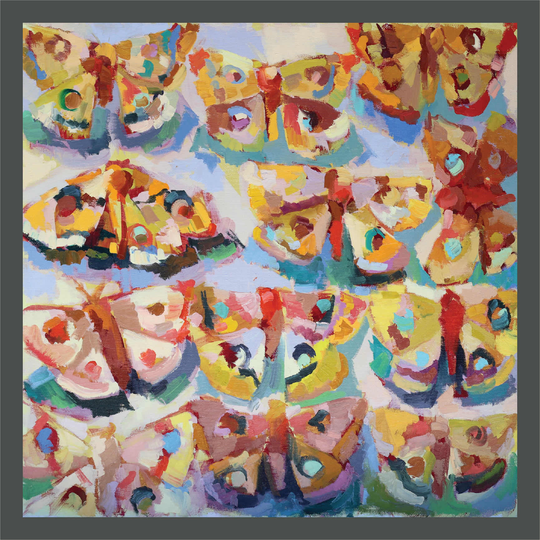 Moth in Gold | oil | 18"x18"