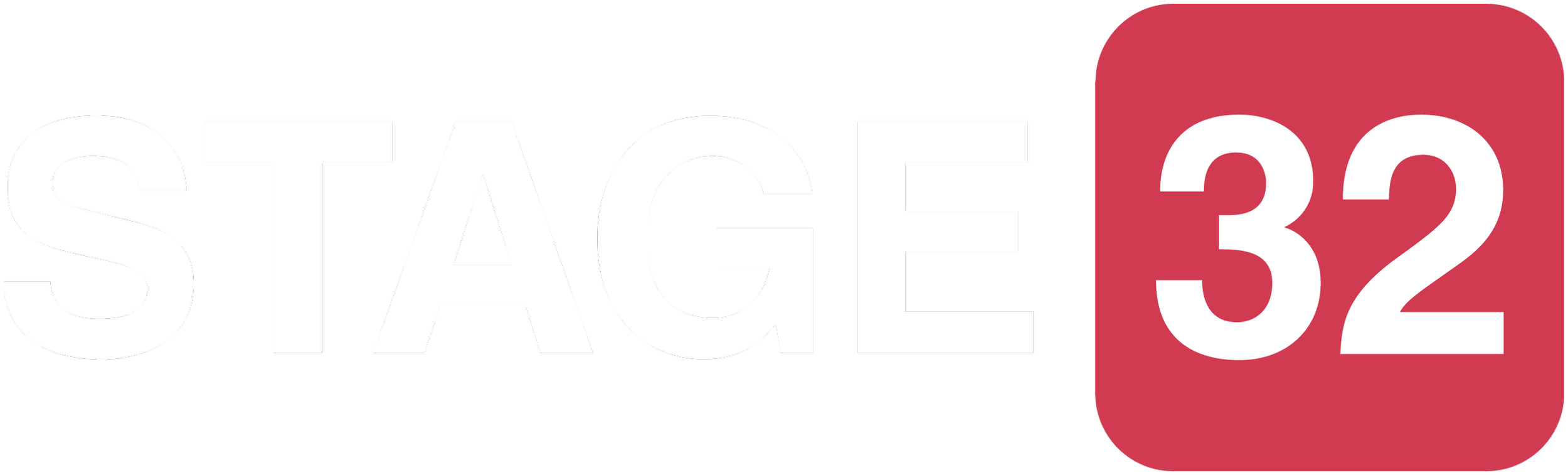 Logo for Stage 32 with a black background, the text 'STAGE' in white, and a red square containing the number '32' in white.