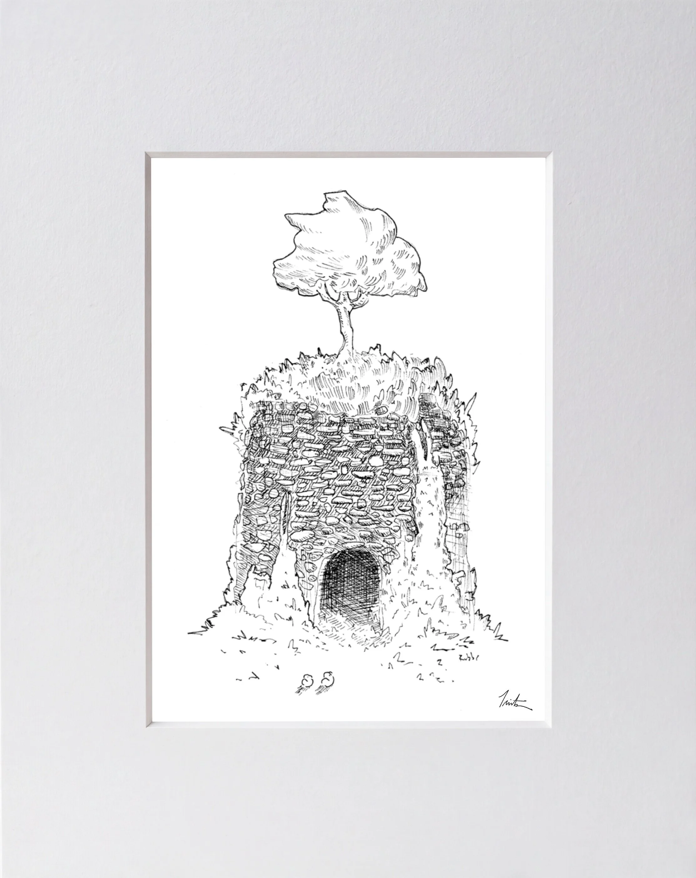A Familiar Place, Ink On Paper, 2026