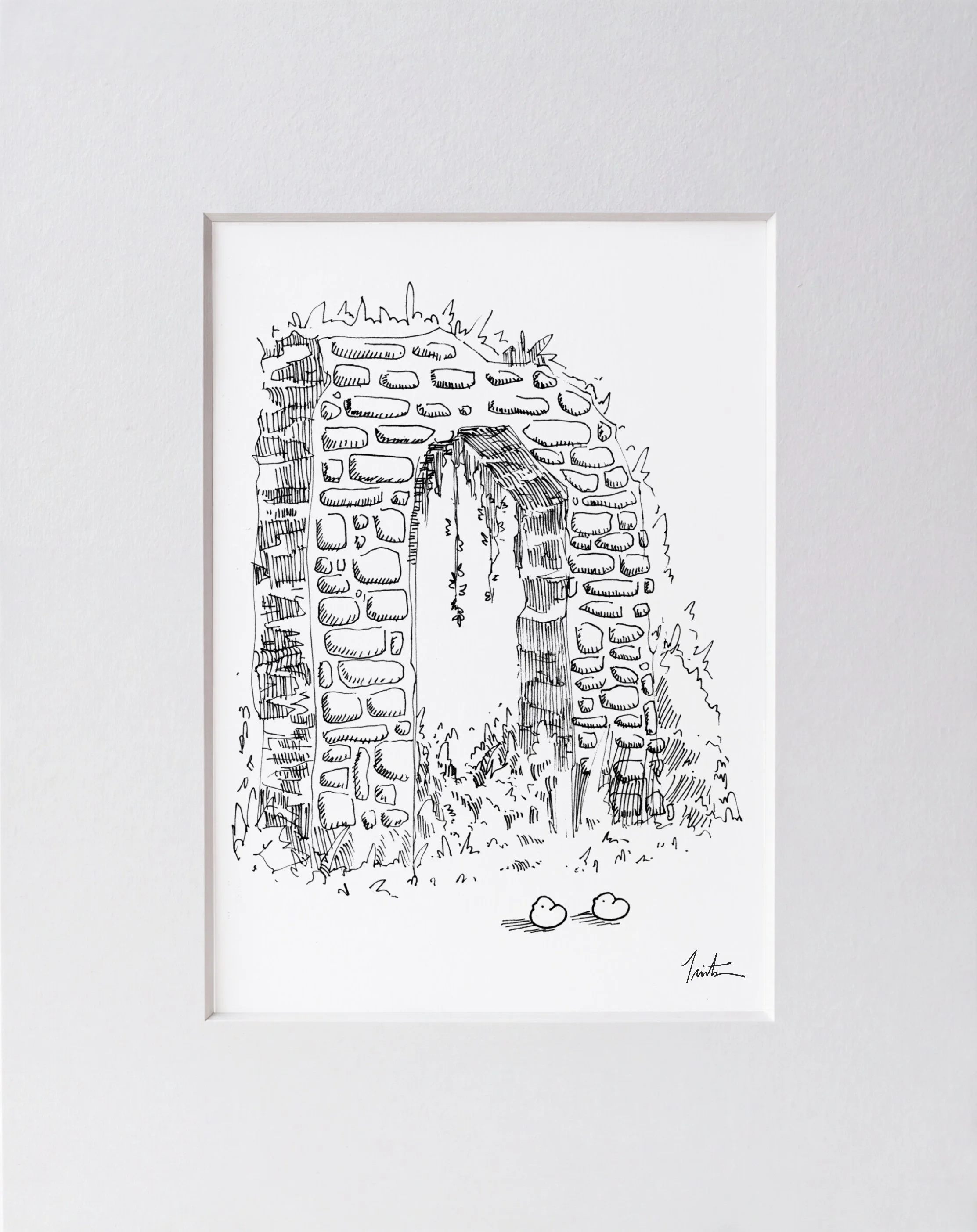 Under The Arch, Ink On Paper, 2026