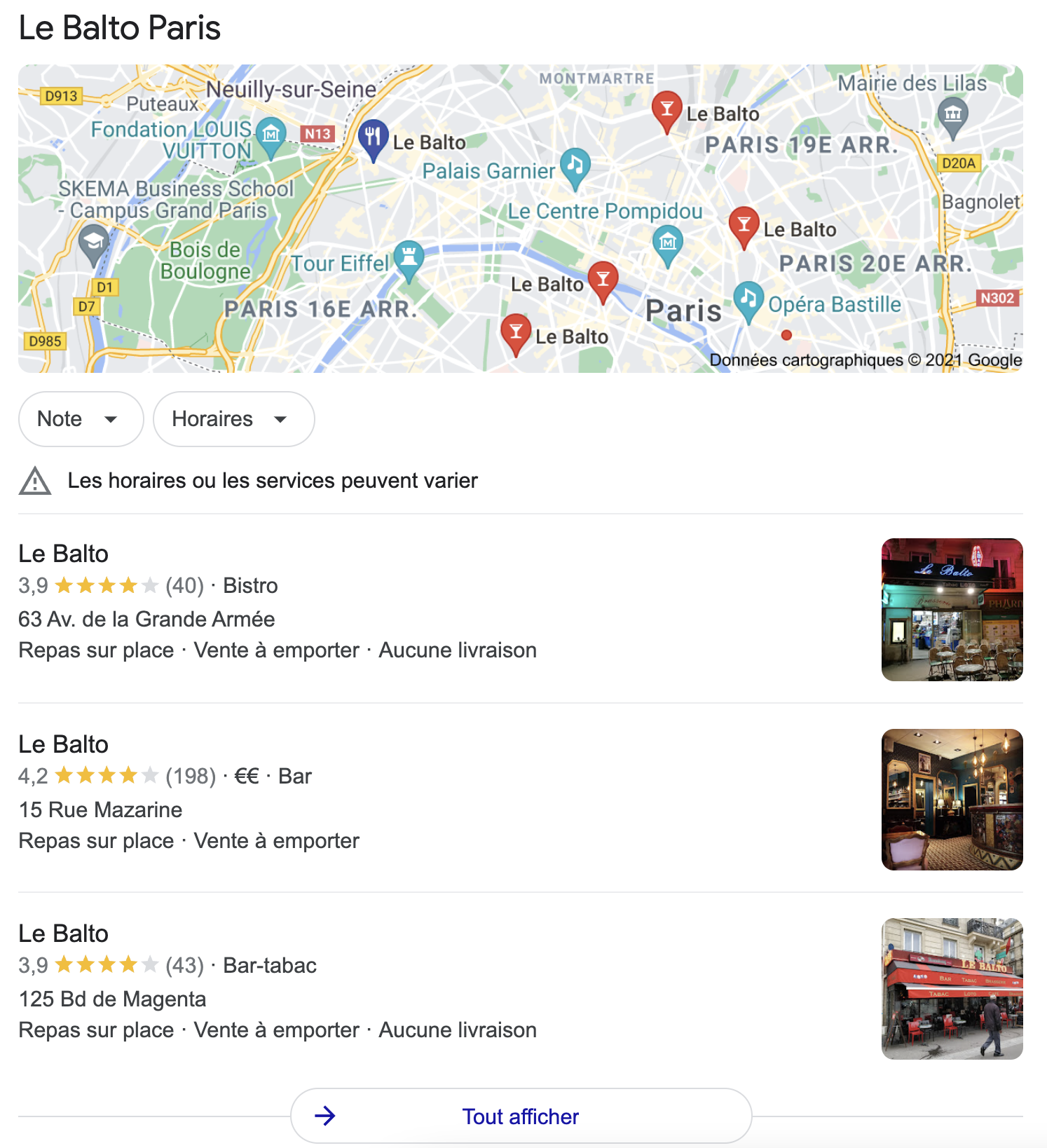 Trouver le nom de votre restaurant