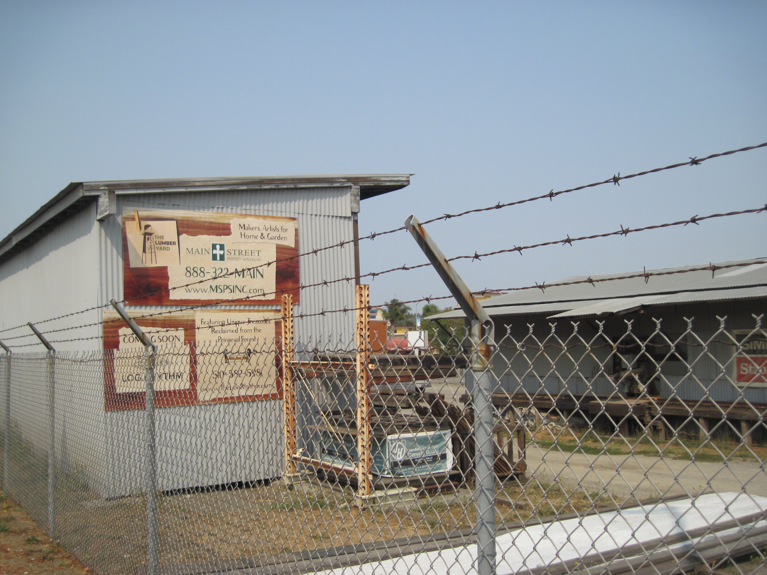   Some of the buildings at Castro Valley Lumber, viewed from Norbridge Avenue.  