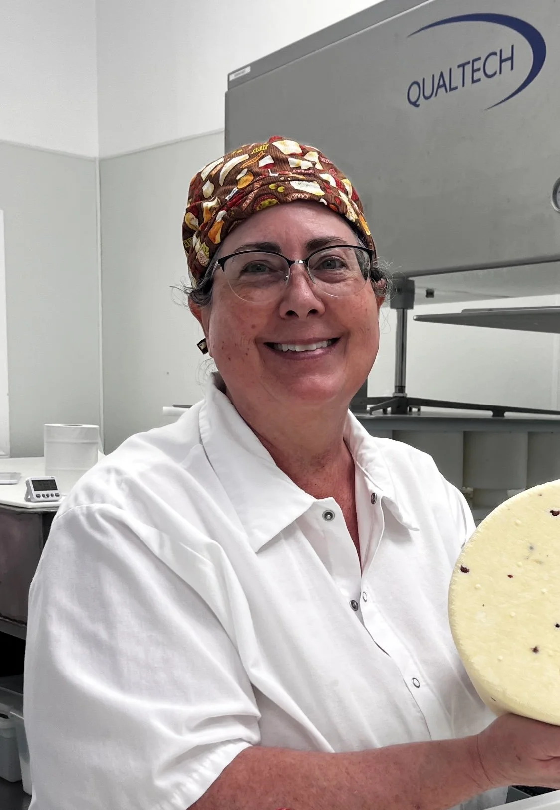 Maria is one of our talented cheesemakers who loves to delve into all things science. She is definitely a curd nerd . . . but she is also a Register Nurse! It's great having multi-dimensional people on our team!