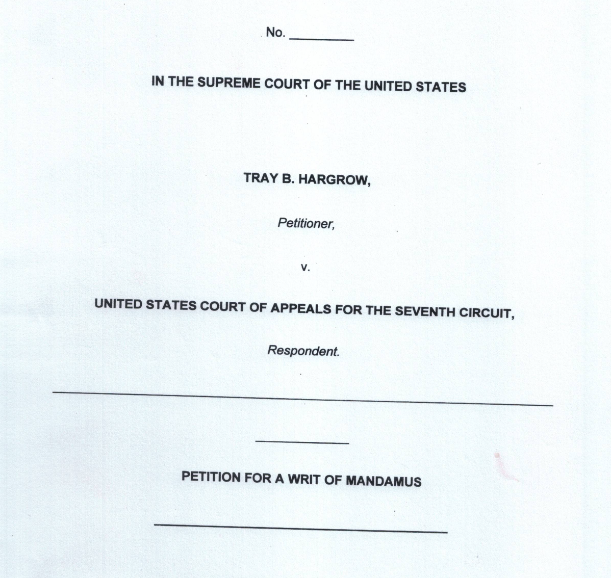 PETITION FOR A WRIT OF MANDAMUS