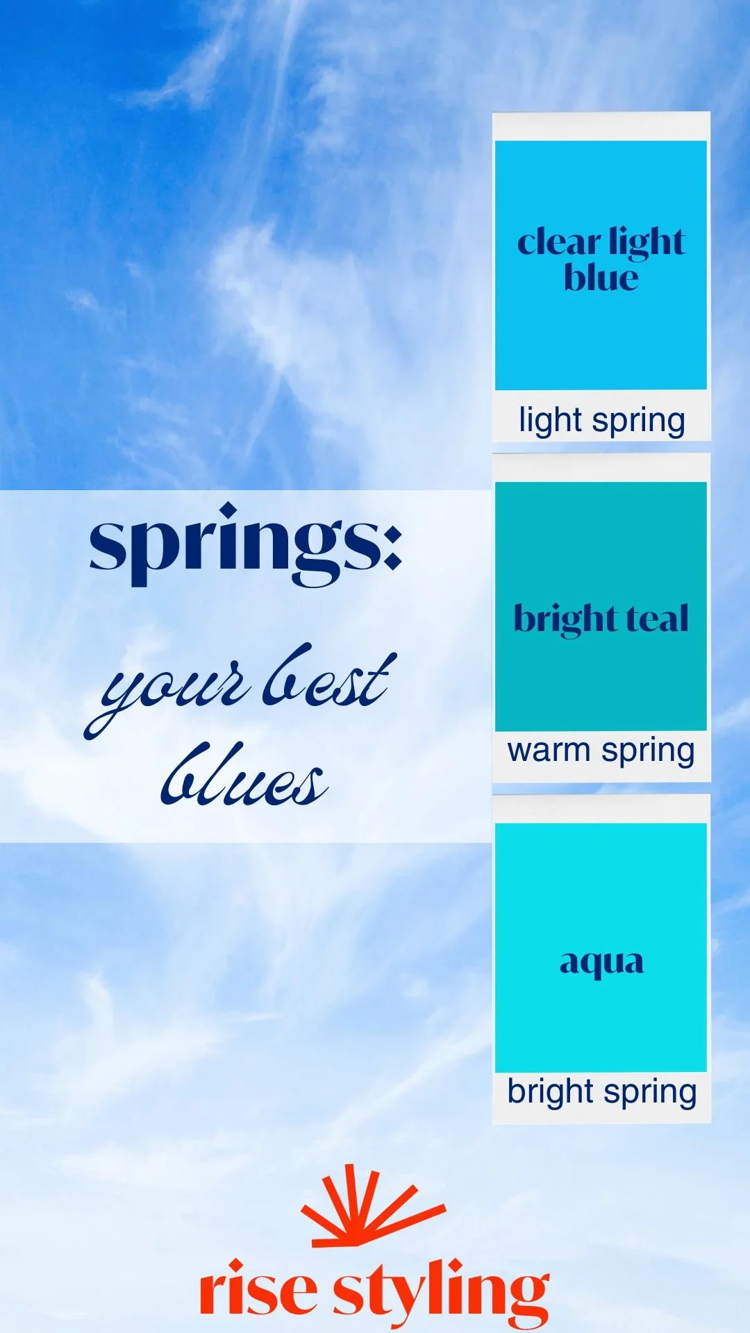 Your Best Blue by Color Analysis Season — Rise Styling