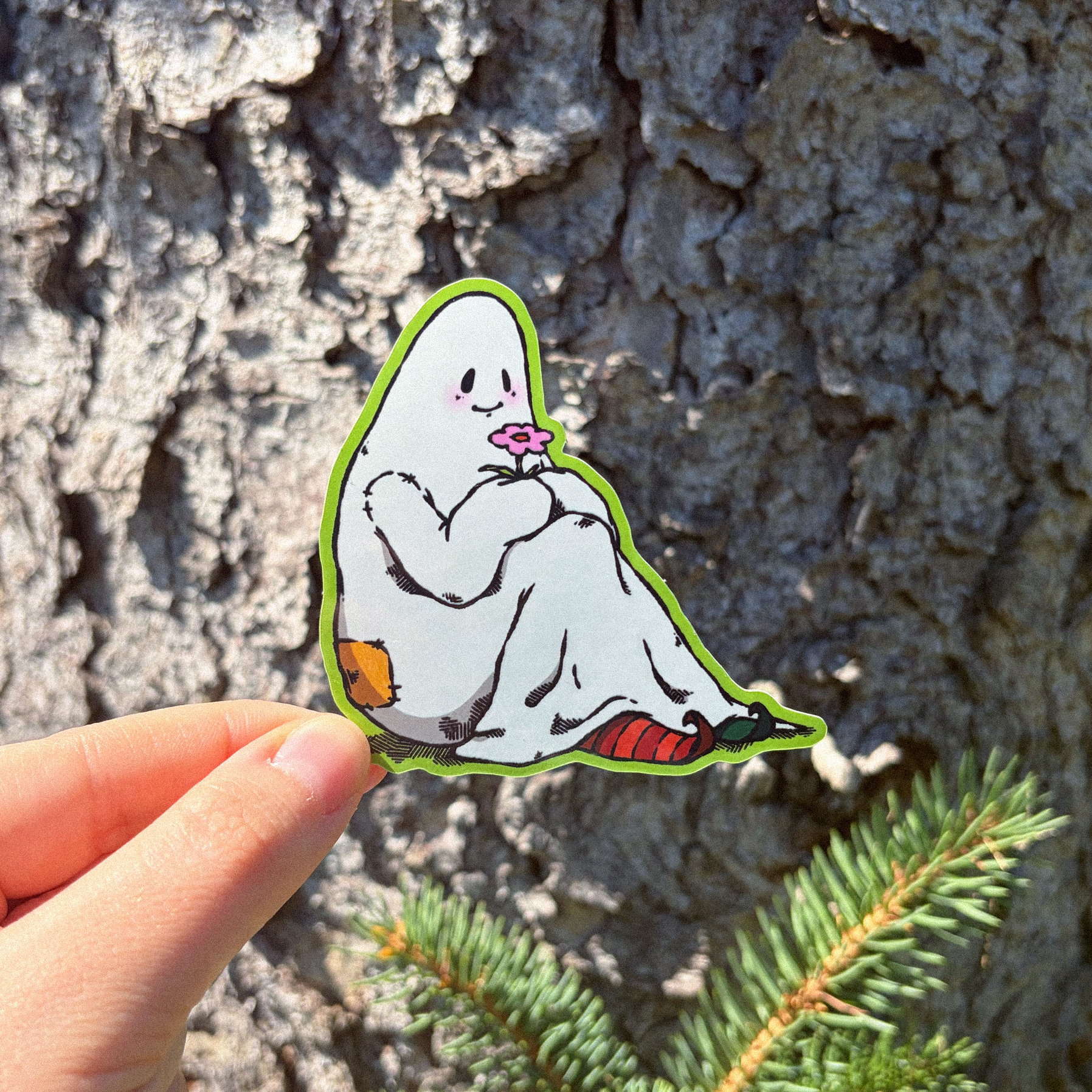 Happy Little Ghost Sticker