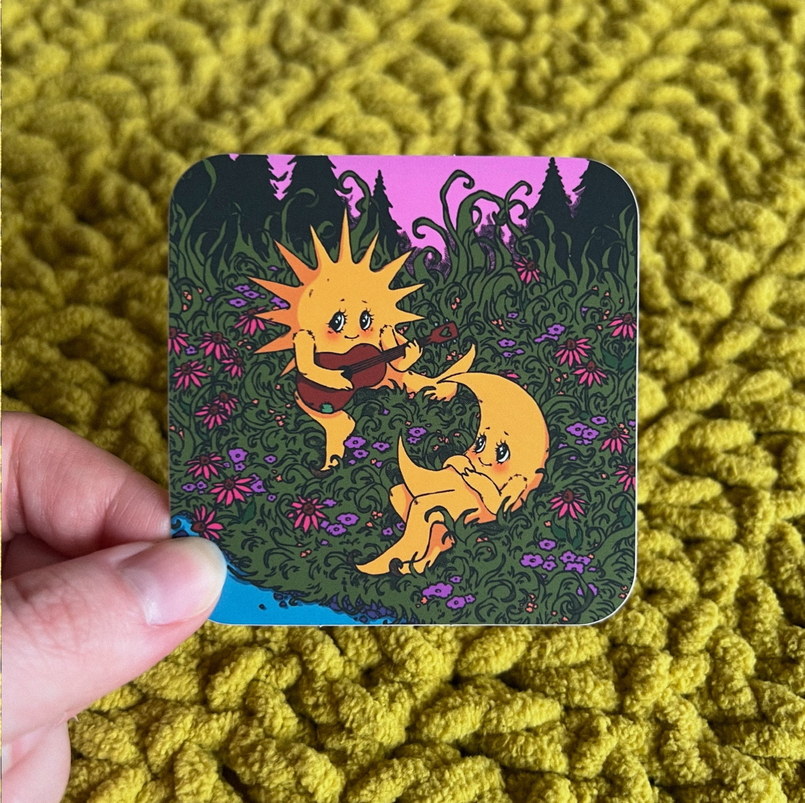 Nestled Suns Sticker