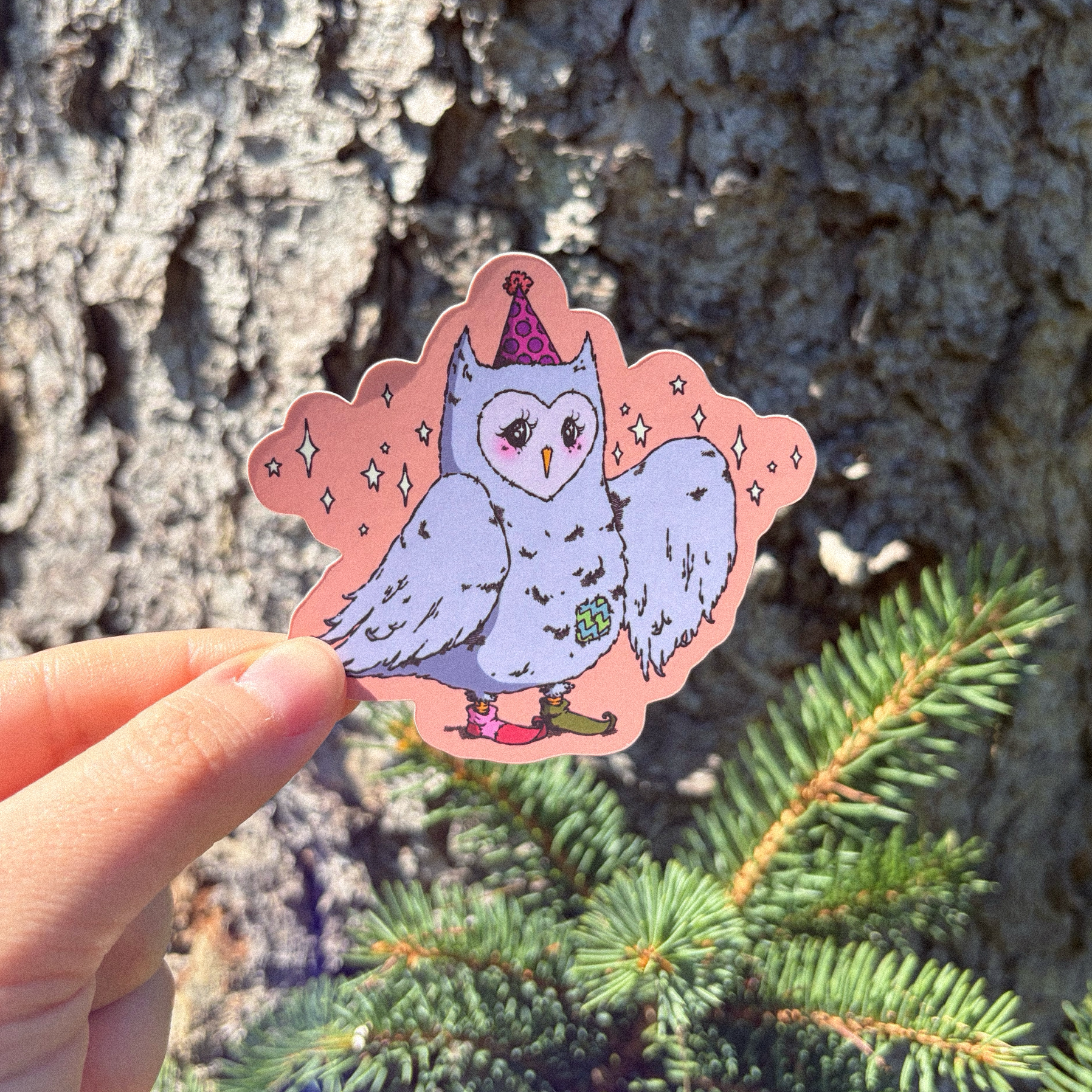 Party Owl Sticker